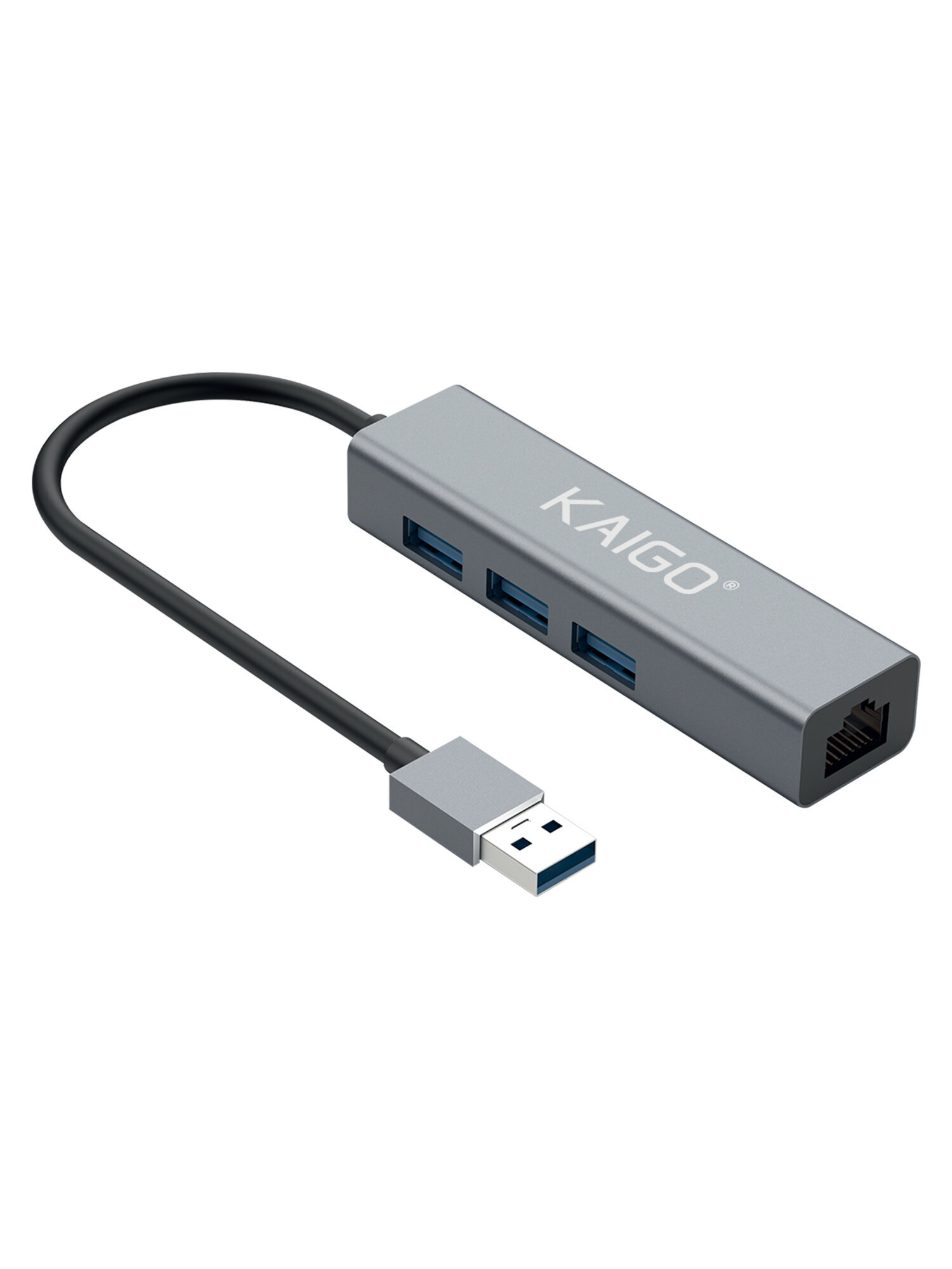 Хаб разветвитель KAIGO высокоскоростной 3xUSB 3.2 1xRJ45 - фото 2