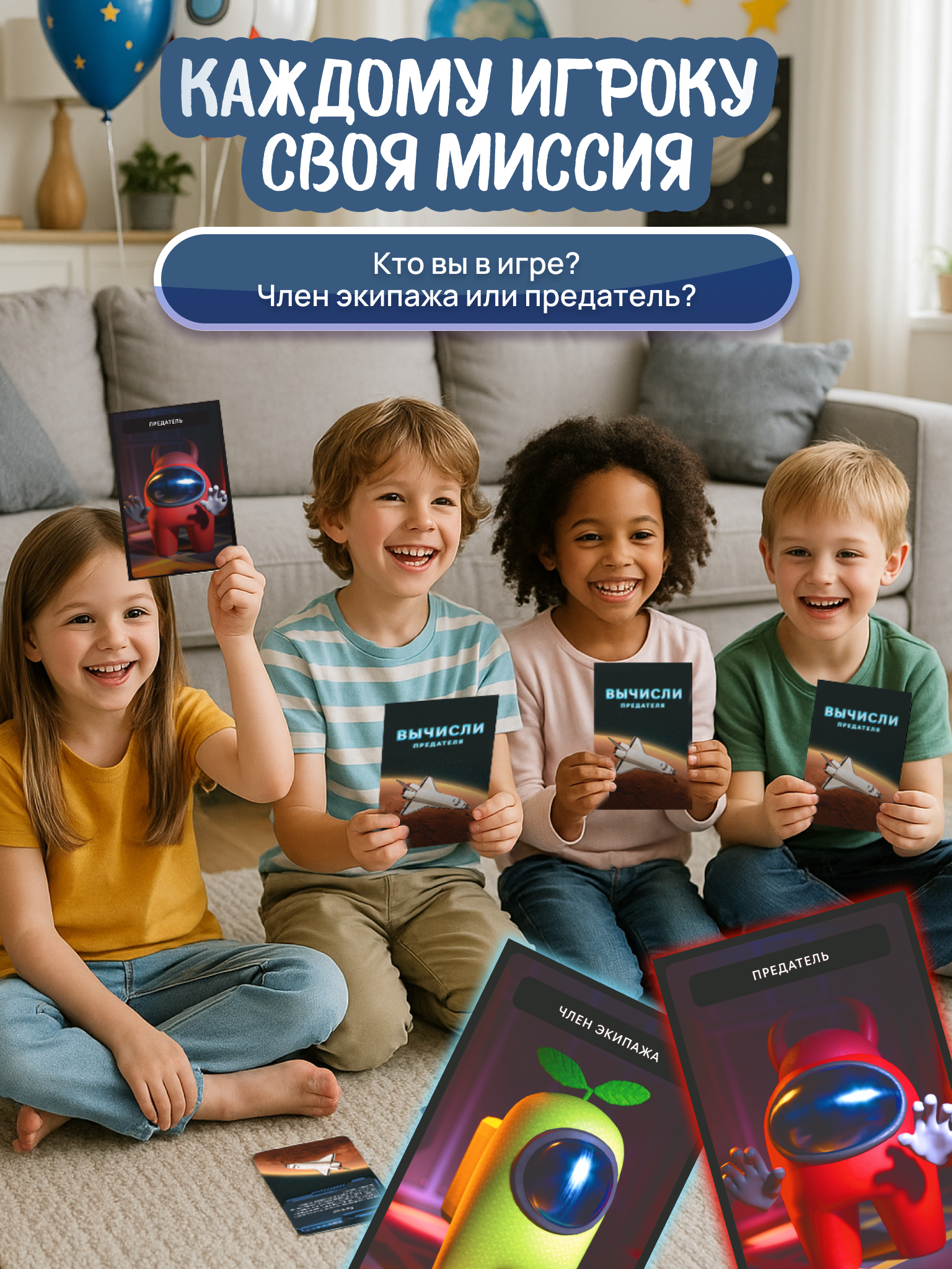 Игра развлекательная КРЕП Игра Вычисли предателя among us в реальной жизни - фото 3