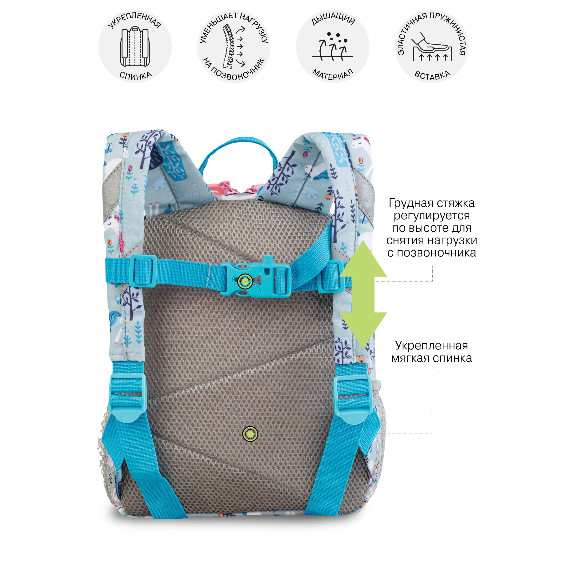 Рюкзак дошкольный Grizzly Лошадки - фото 9