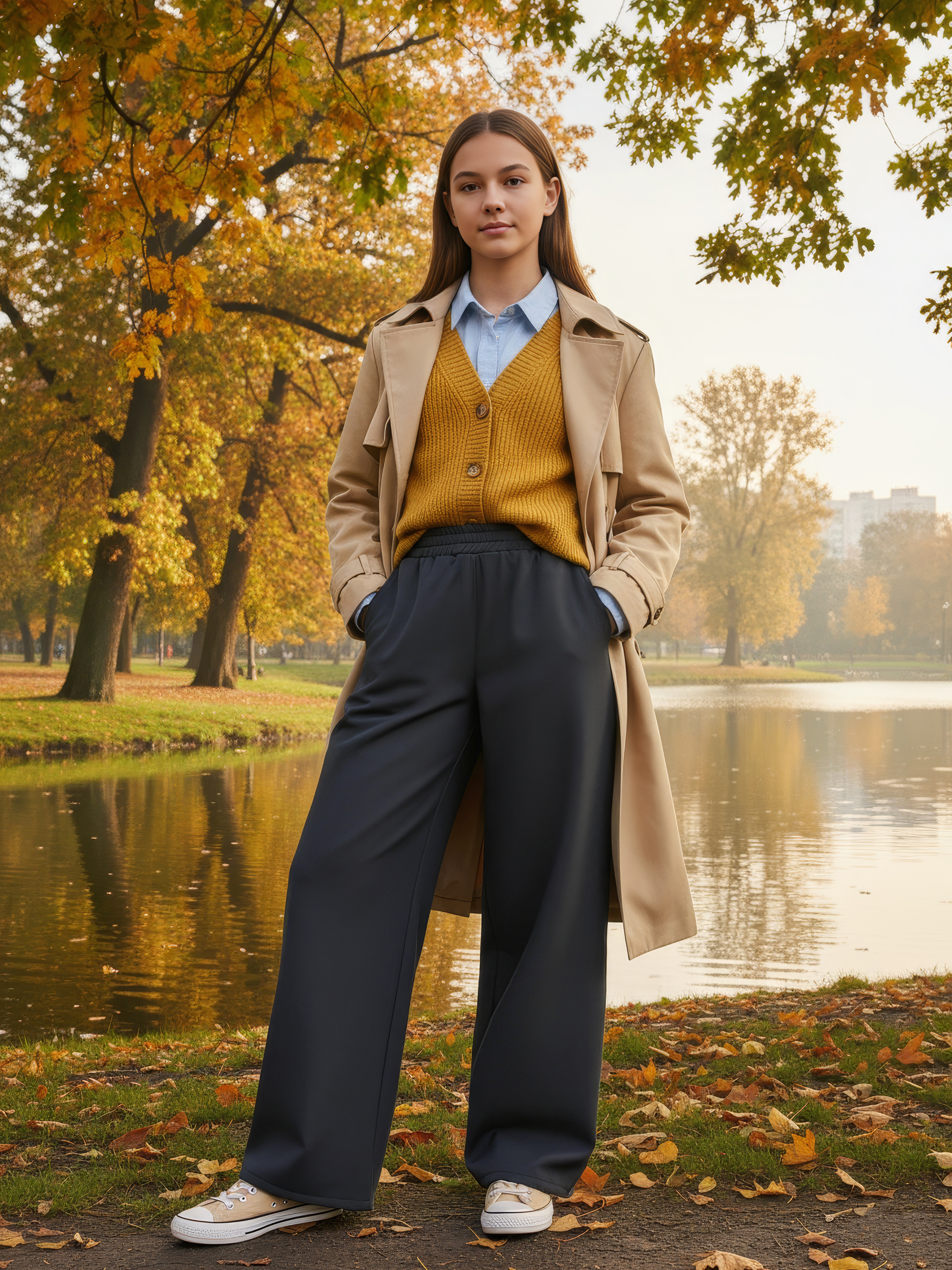 Брюки-палаццо СИНЯЯ МОДА WF502A-H39 - фото 18