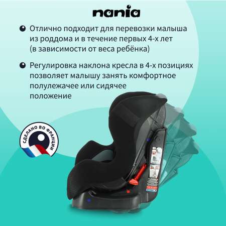 Автокресло Nania Cosmo Grey 0+/1 (0-18 кг) серый