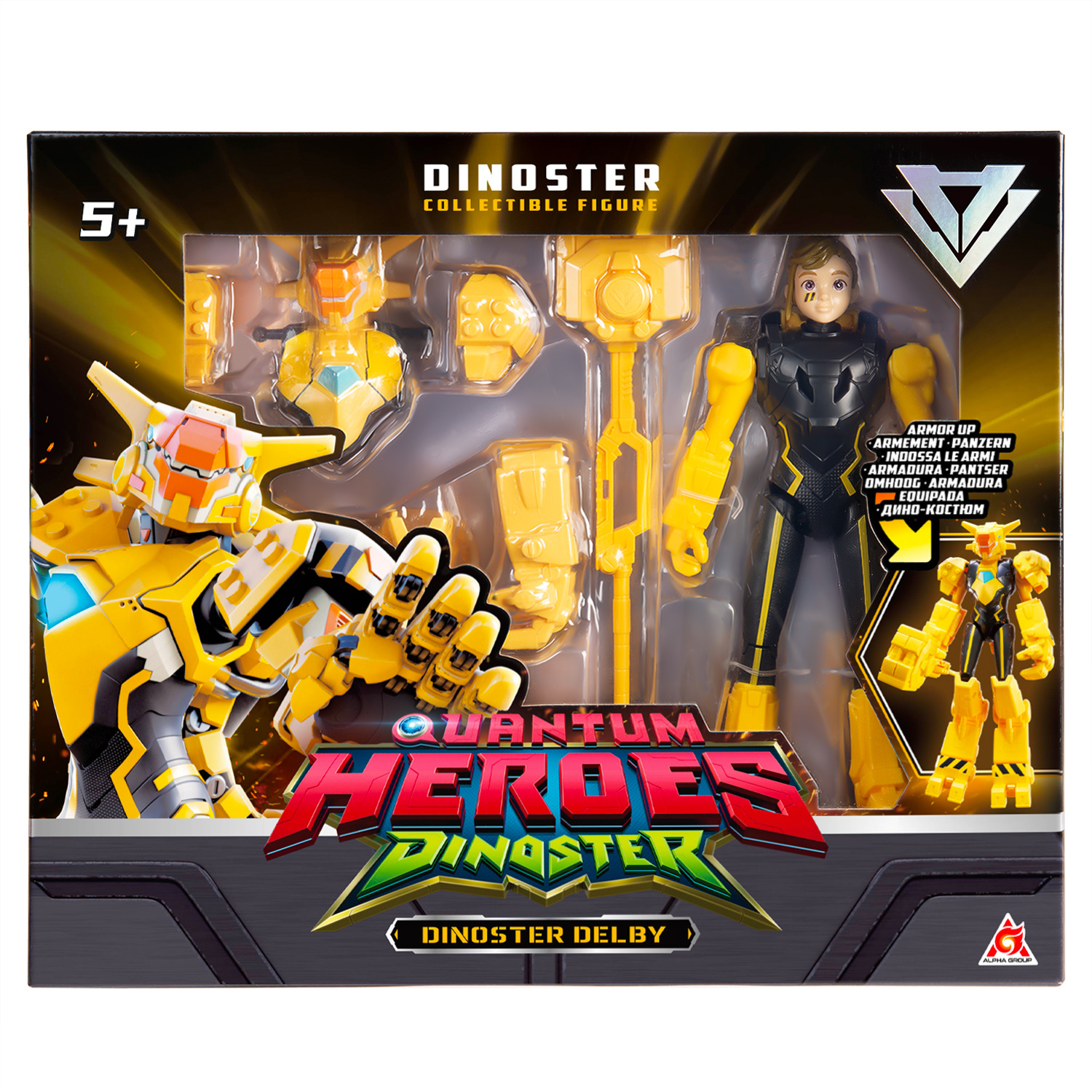 Фигурка Dinoster Делби в дино-костюме - фото 2