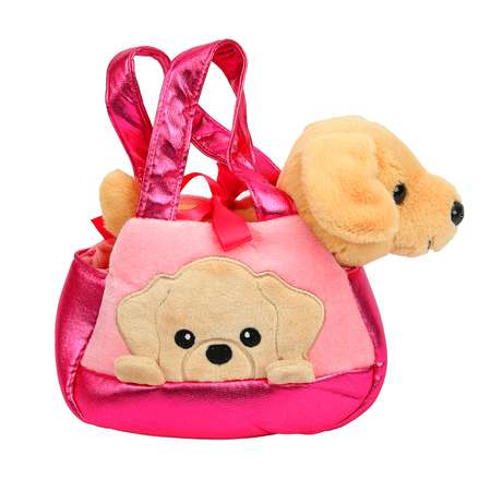 Игрушка мягкая Мой питомец Собака в розовой сумочке 392365