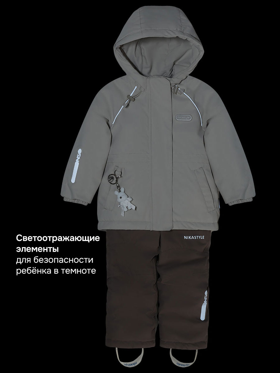 Костюм NIKASTYLE 7м1826 кешью/капучино - фото 9