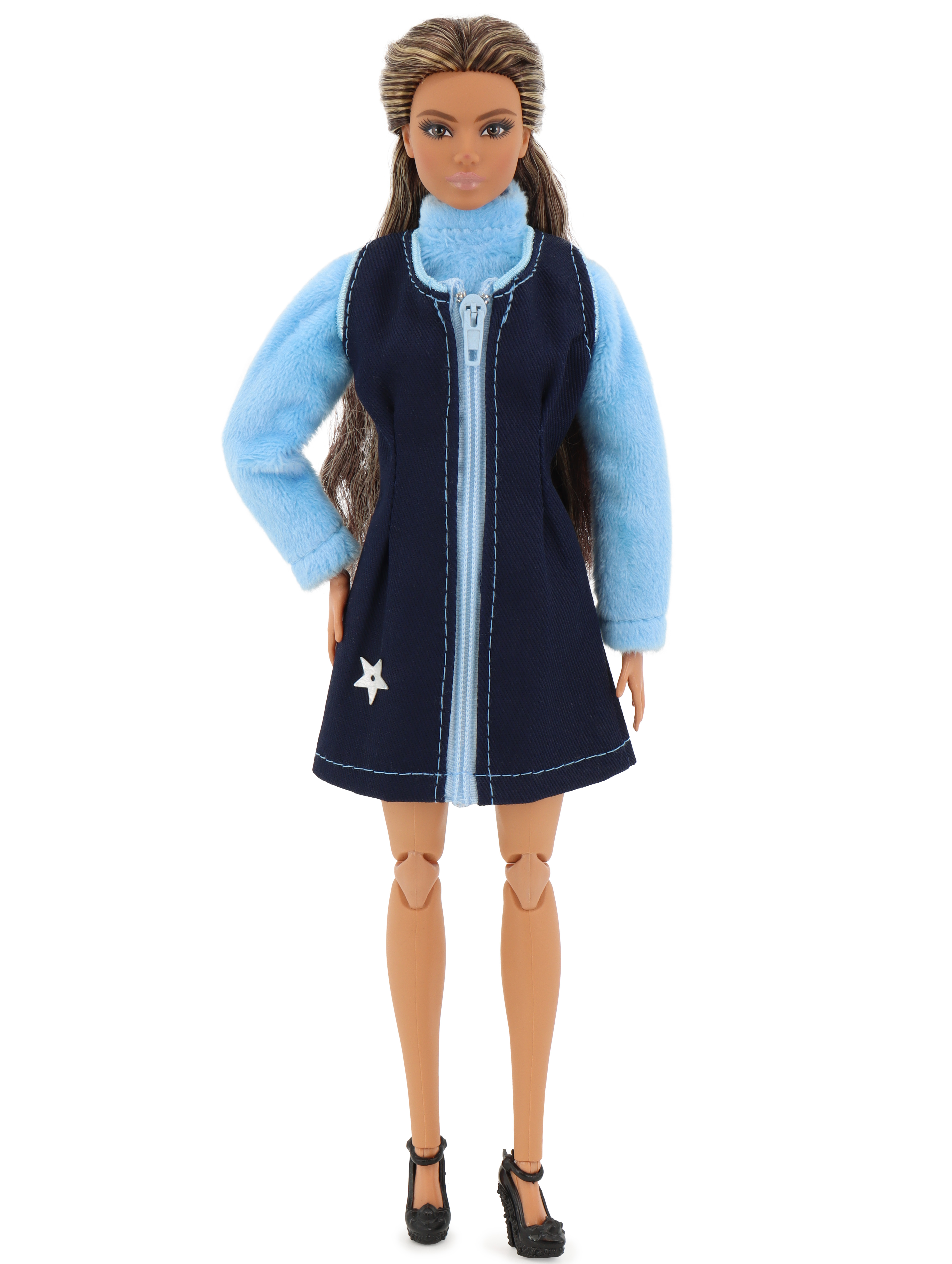 Одежда для кукол Модница 2017синий - фото 7