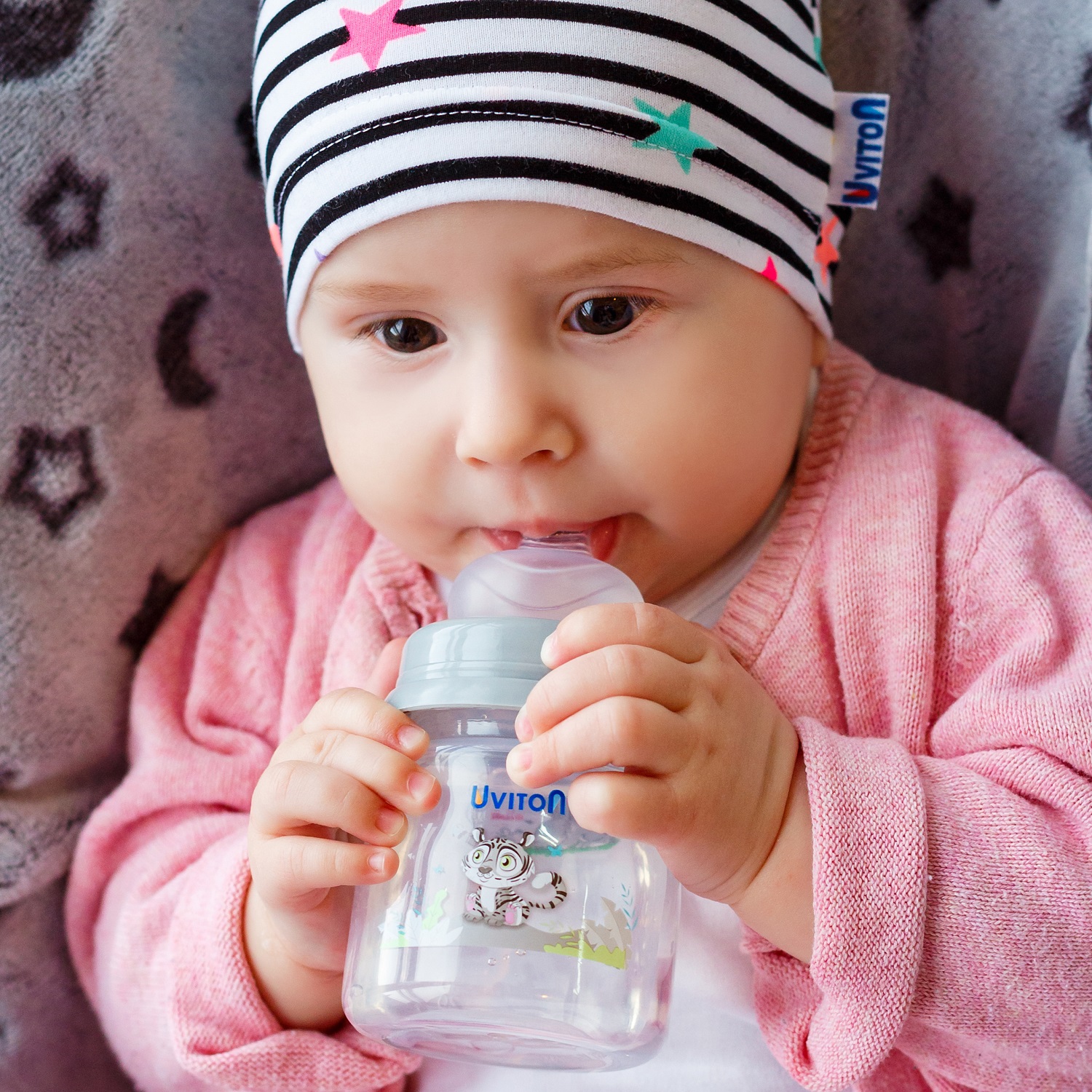 Бутылочка Uviton Anti-Colic 125 мл 1 шт. в ассортименте - фото 9