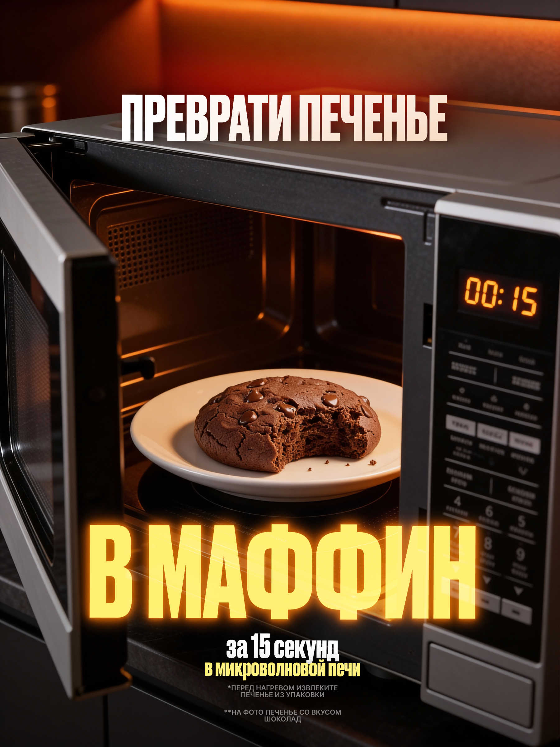 Протеиновое печенье без сахара FUZE Миндаль Мята-белый шоколад Апельсин-шоколад 9шт х 40г - фото 7
