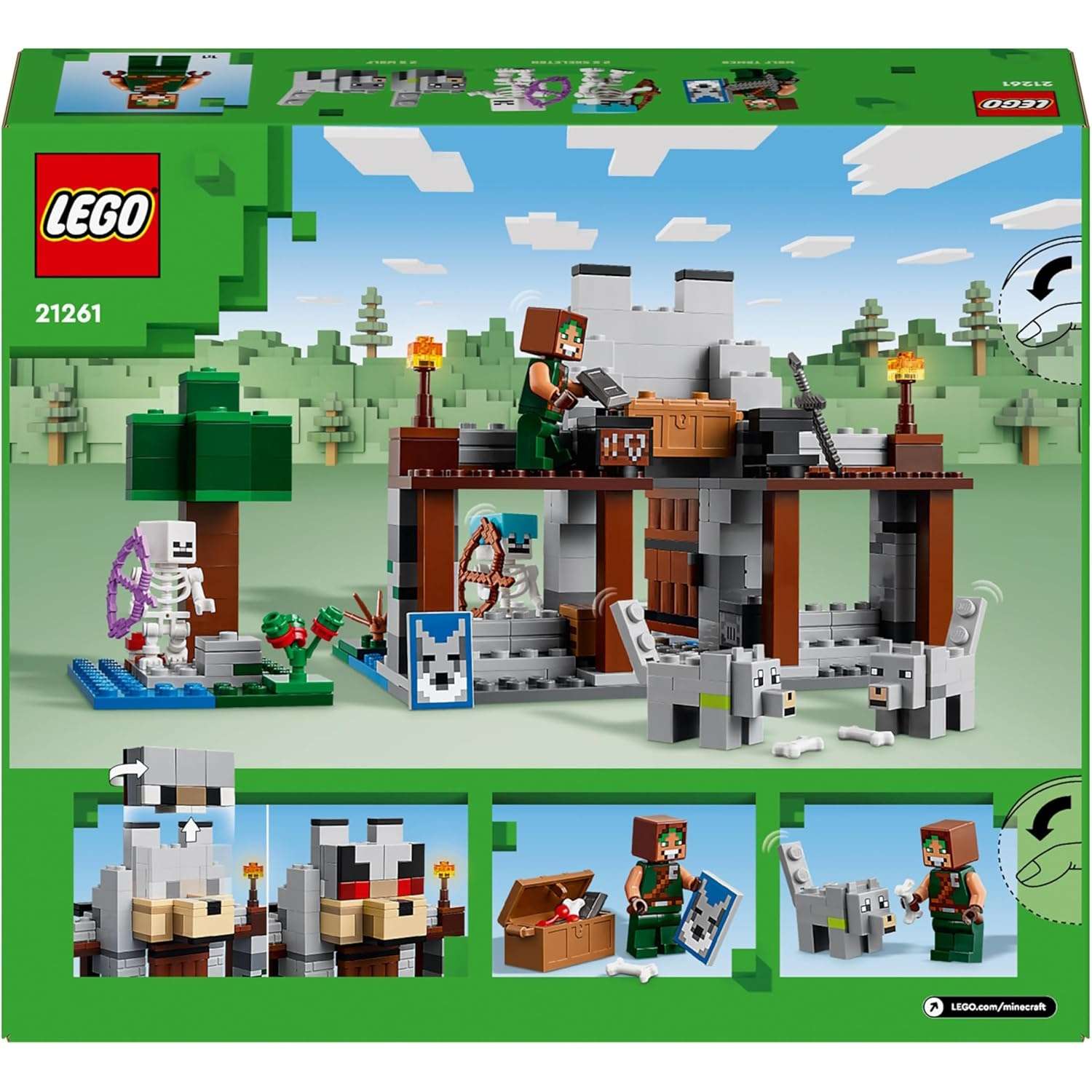 Конструктор LEGO Minecraft Волчья крепость 312 дет. - фото 8