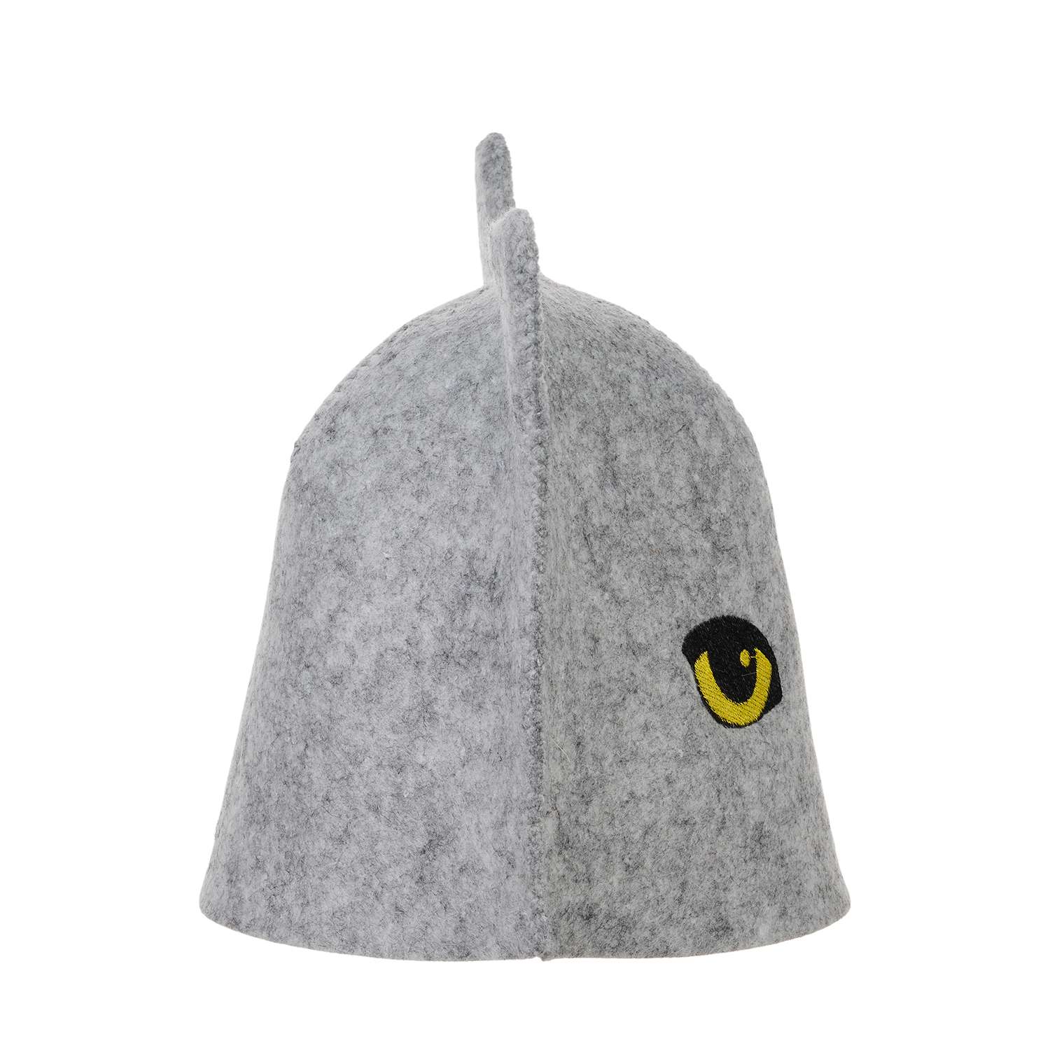 Шапка банная ГлавБаня Кошка с вышивкой войлок серый синтетический - фото 2