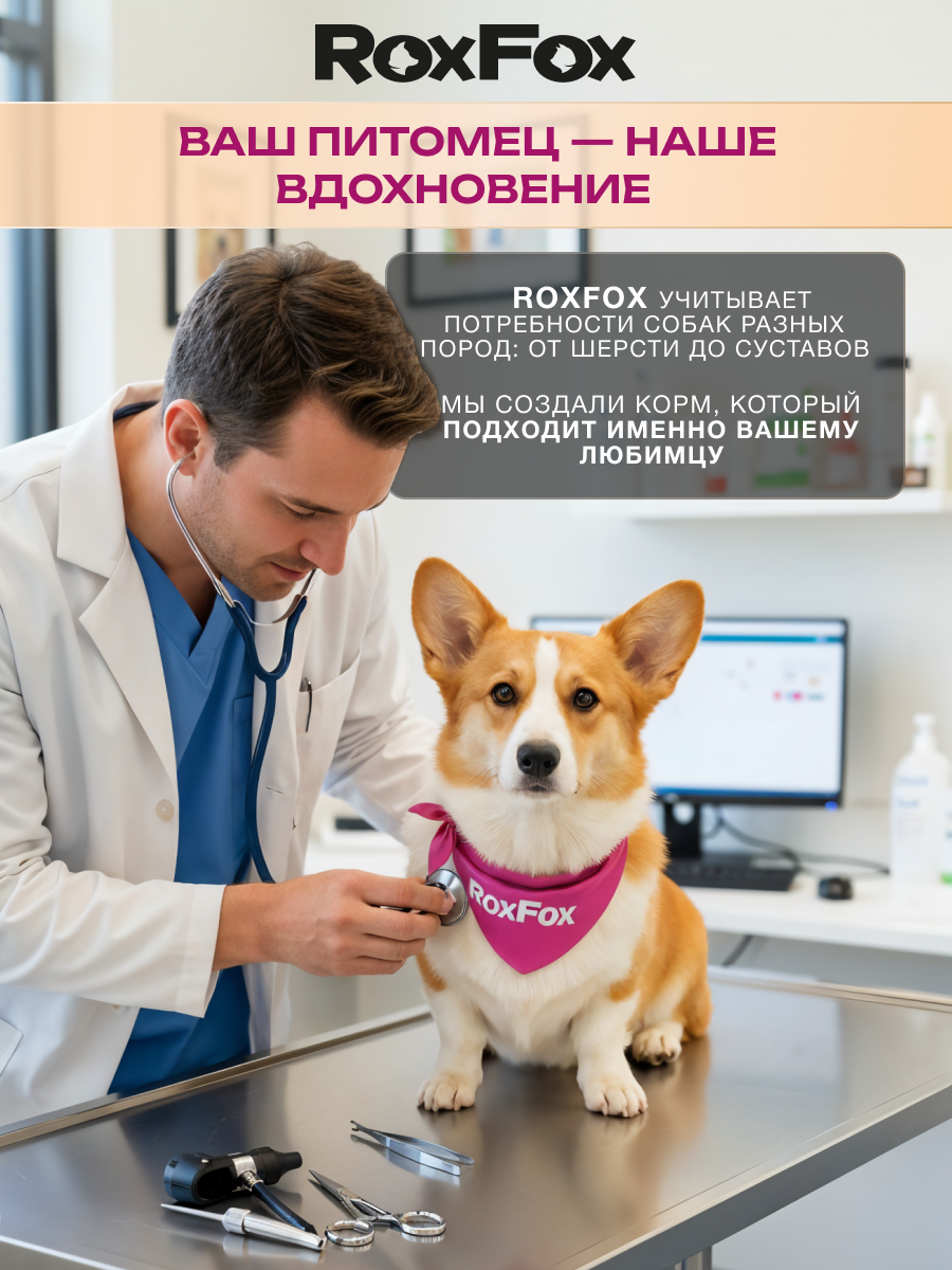 Корм для собак с ягненком RoxFox premium - фото 5