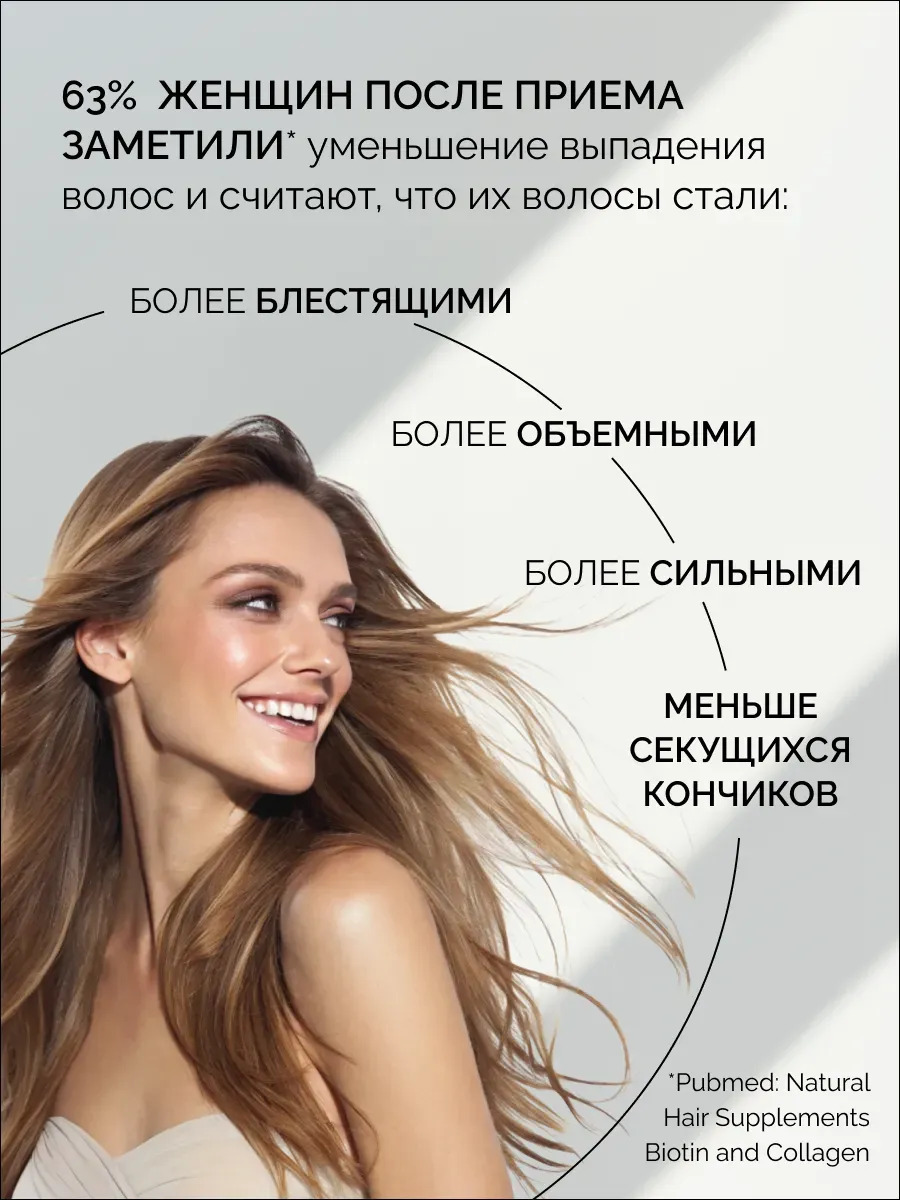 Витамины для волос от выпадения и роста MedCraft Набор 3 в 1: биотин селен цинк - фото 2