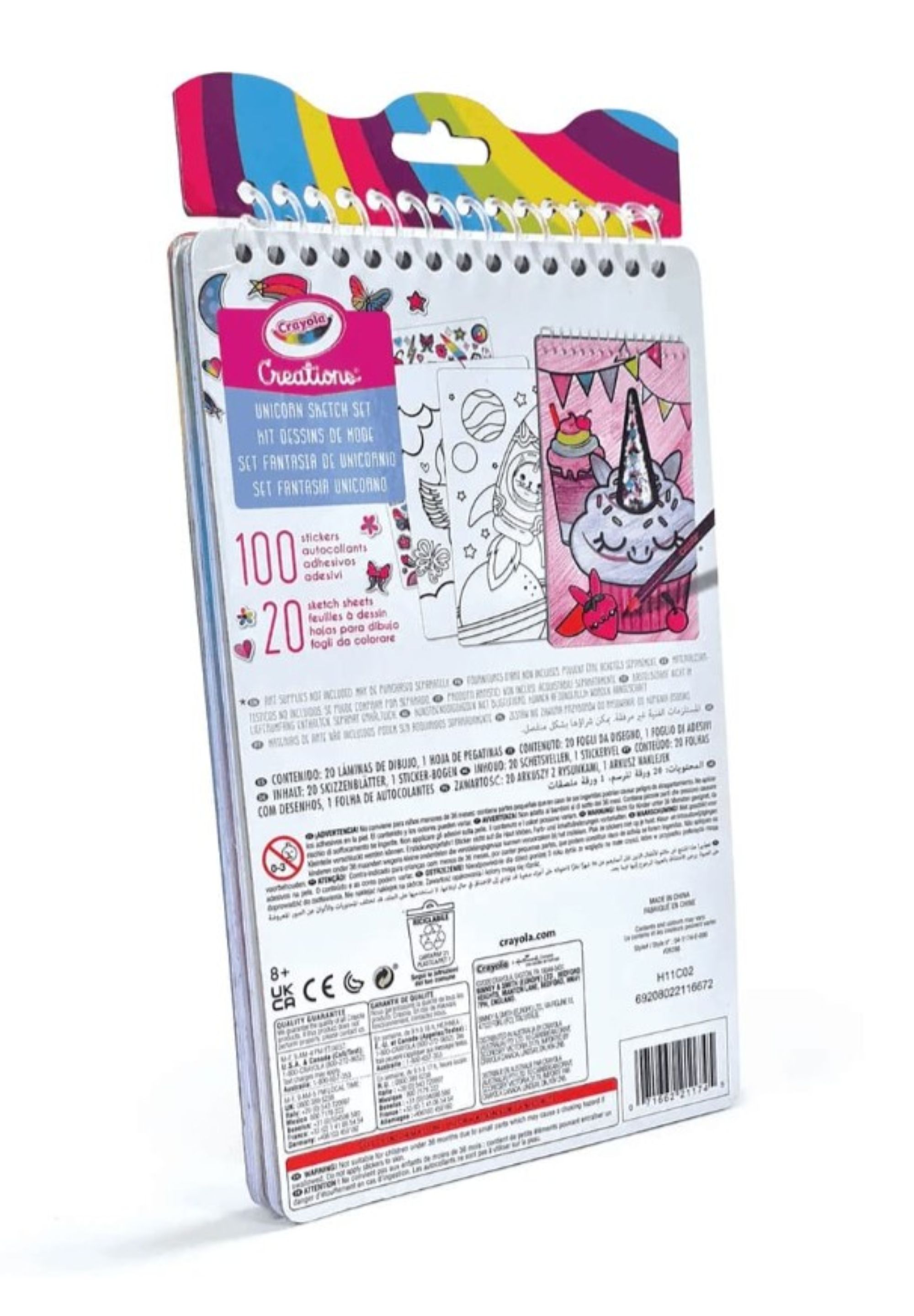 Скетчбук-раскраска с наклейками Crayola Единорог - фото 5