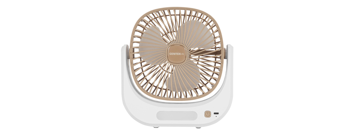 Вентилятор настольный CENTEK CT-5041_ 1800мАч/5Вт/Ø10см/3ск/Наклон/Таймер 8ч/USB - фото 1