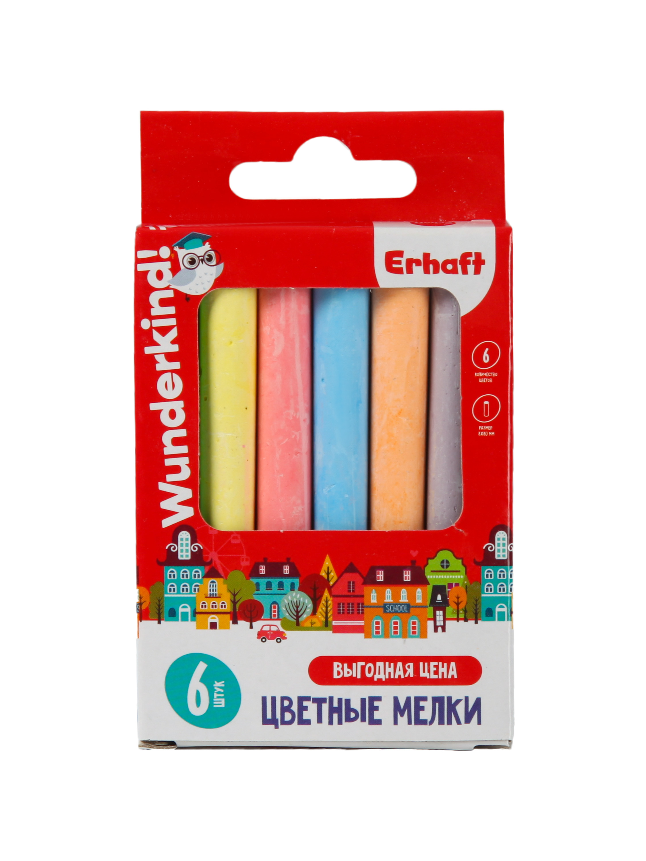 Мел сухой Erhaft 6 шт. - фото 1