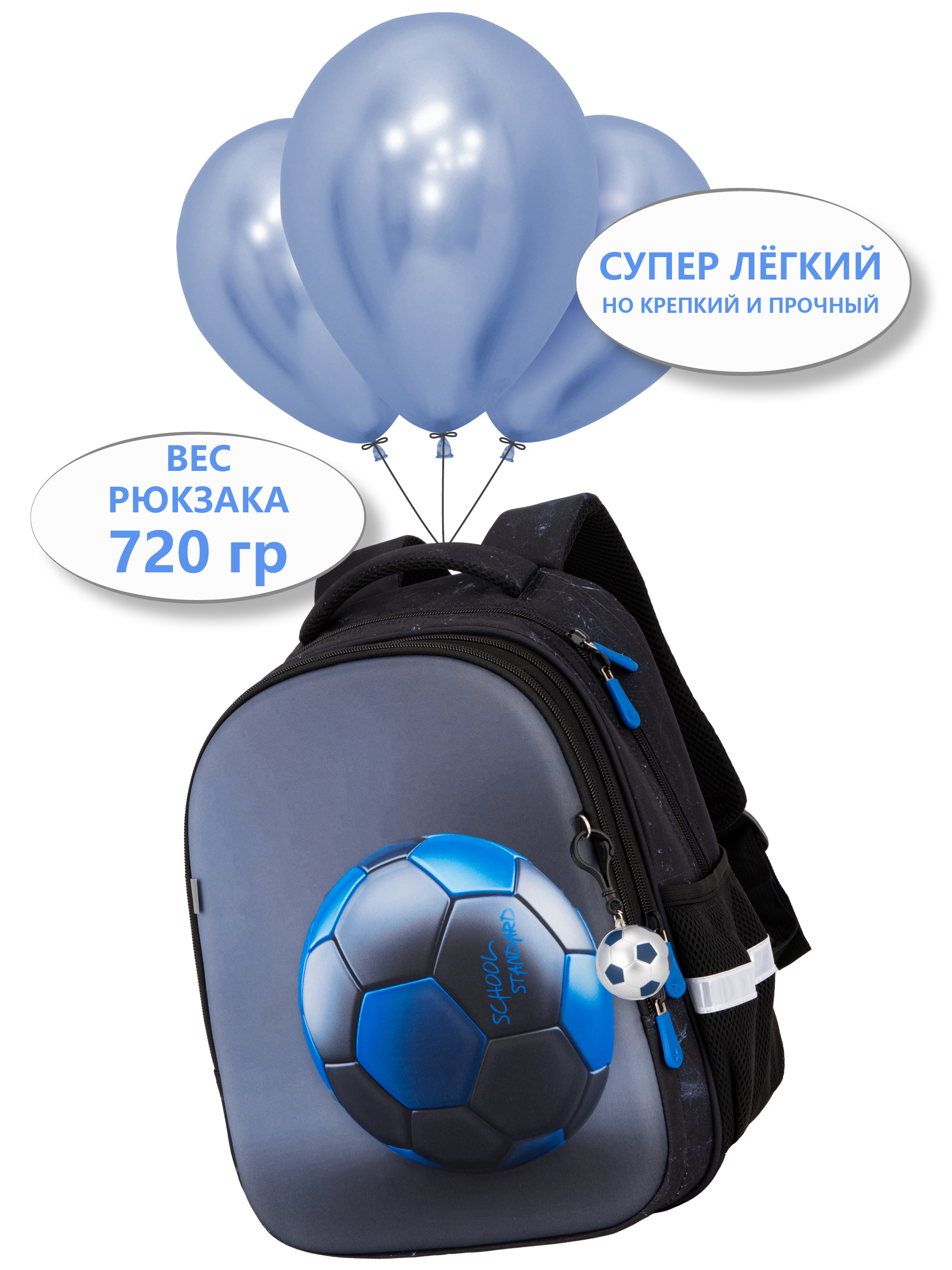 Рюкзак School Stantard школьный набор 6 в 1 + брелок - фото 11