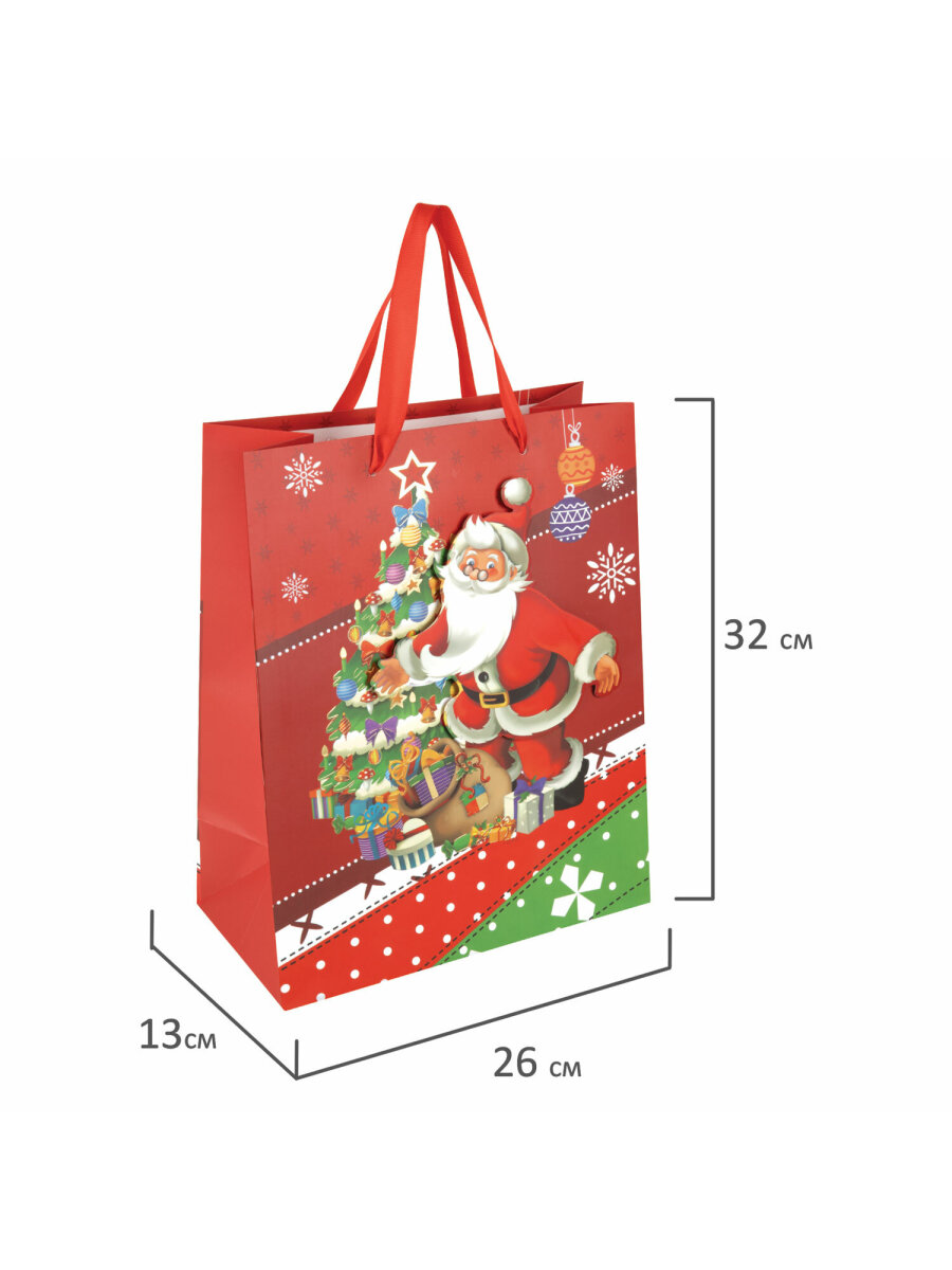 Пакет новогодний подарочный Золотая сказка набор 4 штуки - фото 10