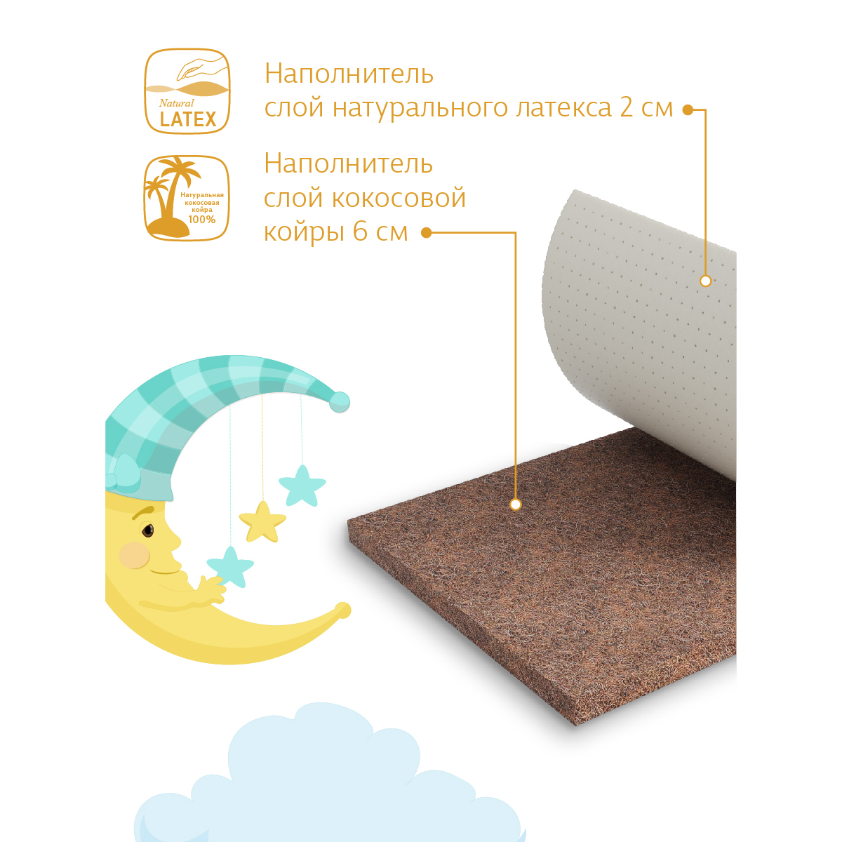 Матрас EcoKinder Ulme 120х60 - фото 11