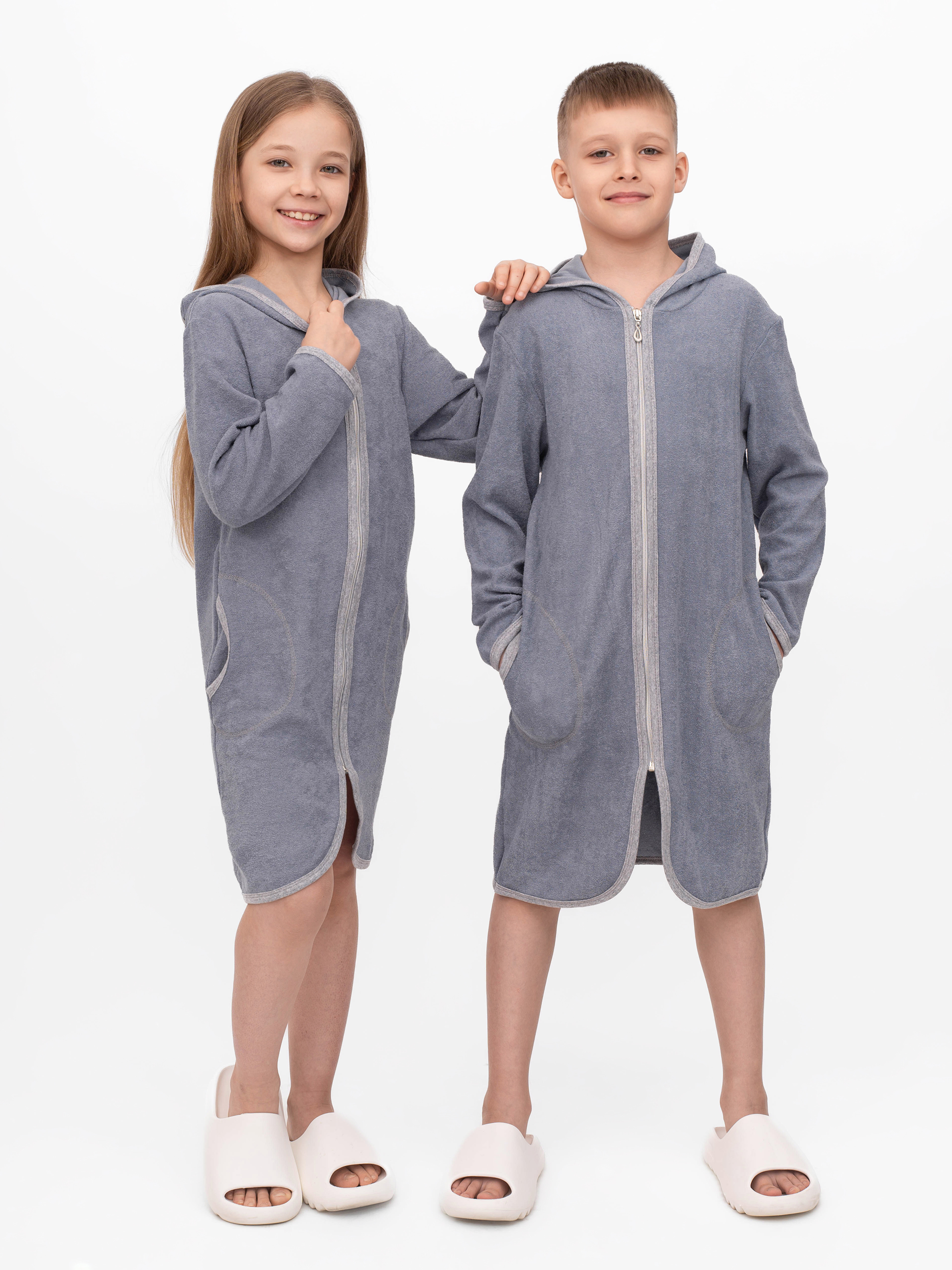 Халат Утенок 906 серый - фото 2