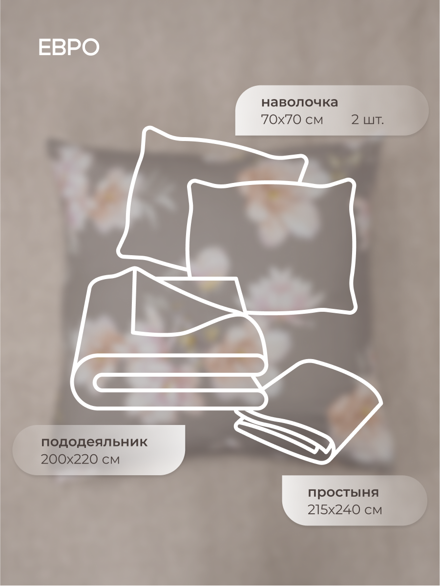 Комплект постельного белья для SNOFF Хокона евро 4 предм. - фото 2