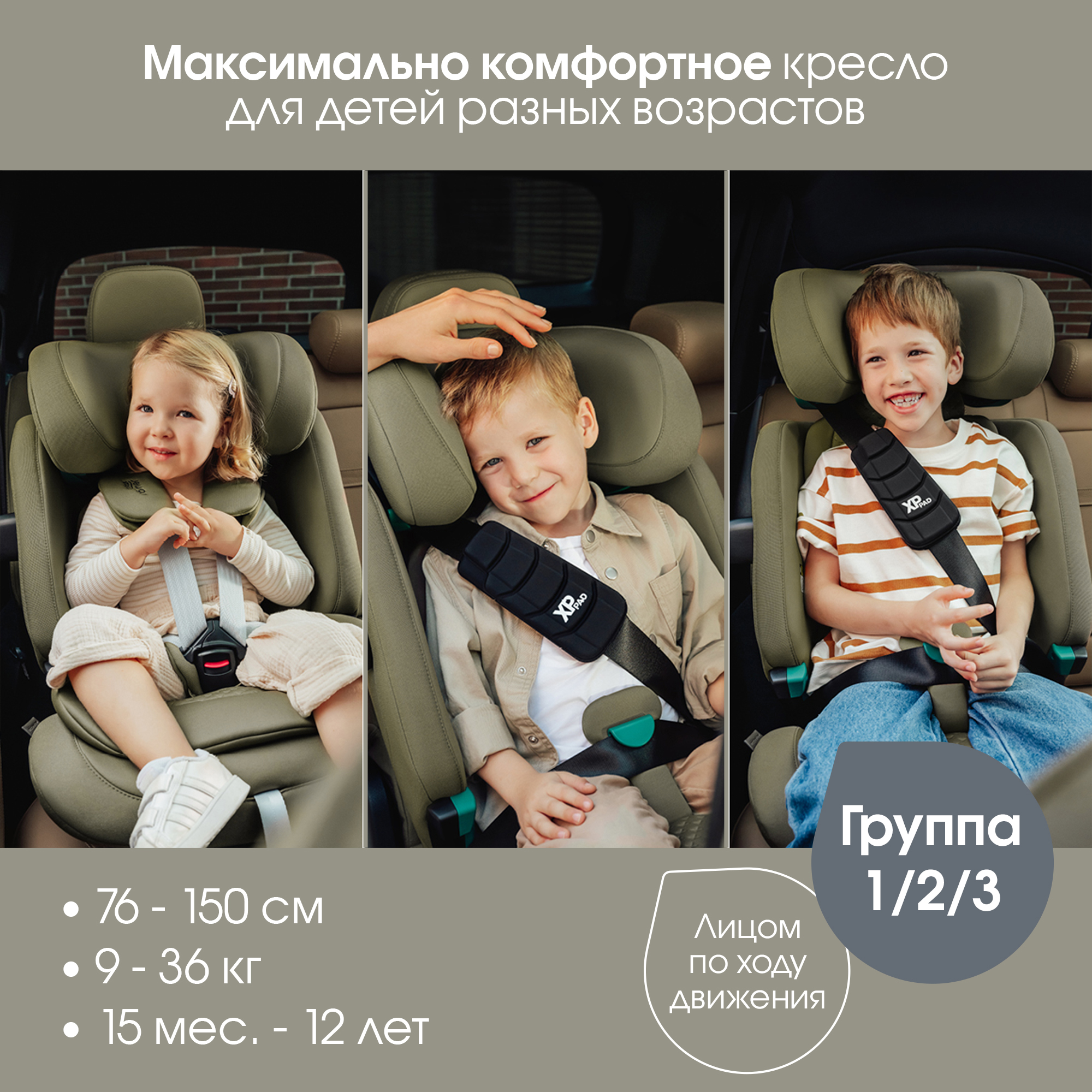 Автокресло Britax Roemer Advansafix Pro Lux Isofix 1/2/3 (9-36 кг) хаки - фото 2