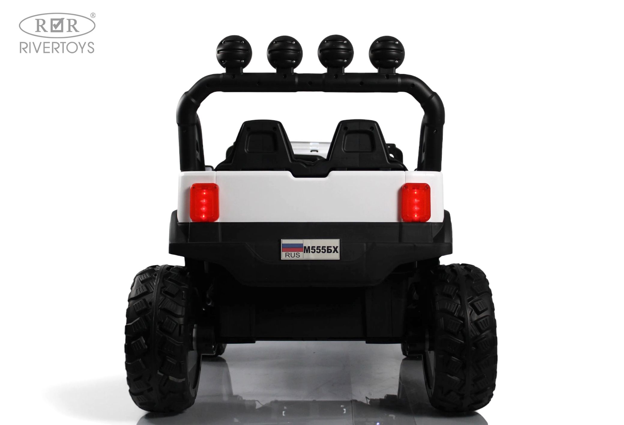 Электромобиль RIVERTOYS М555БХ-NEW-WHITE С пультом ДУ - фото 5