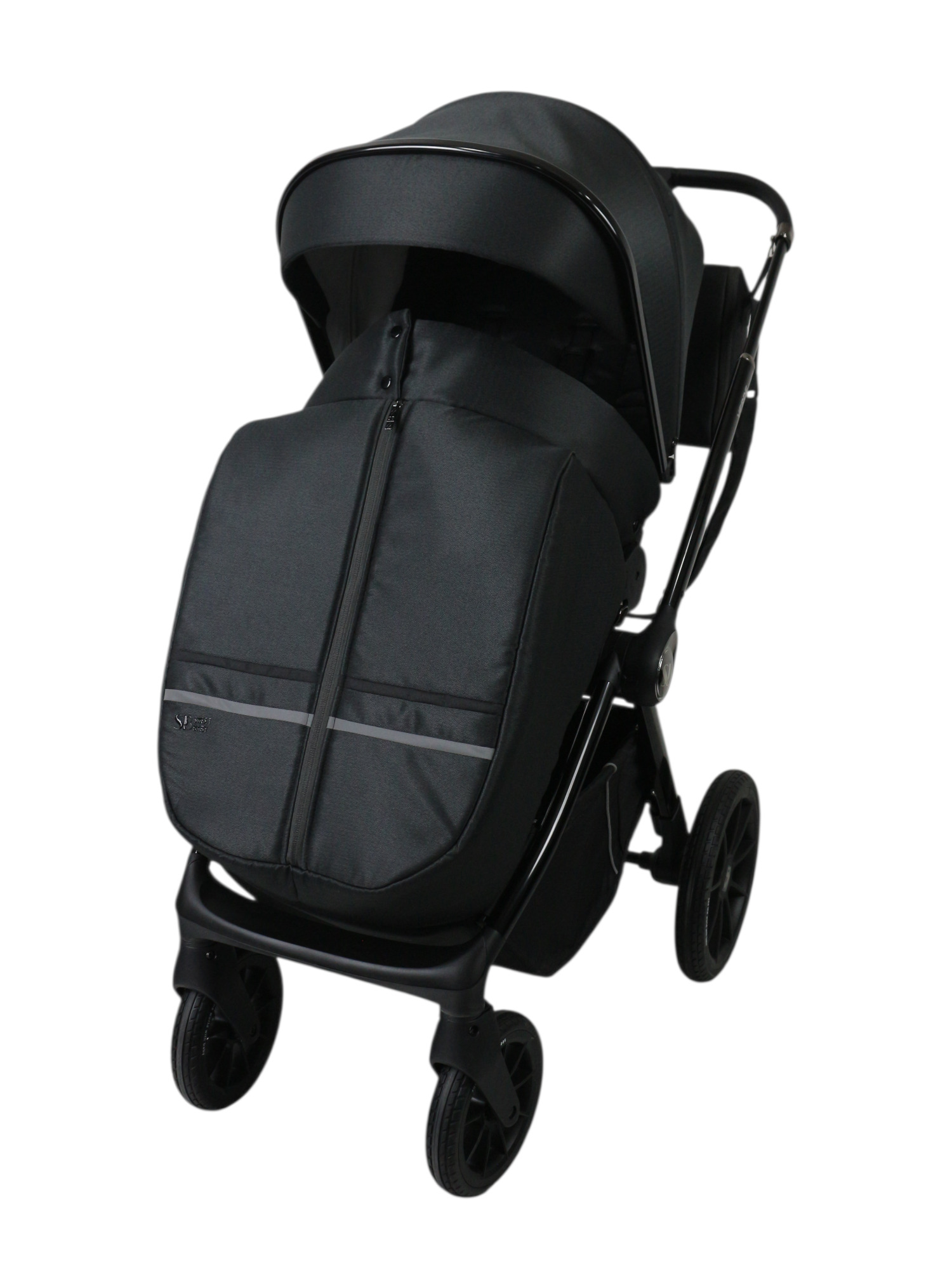 Коляска 3в1 Sweet Baby Verde Dark Grey (Black Glossy) серый - фото 2