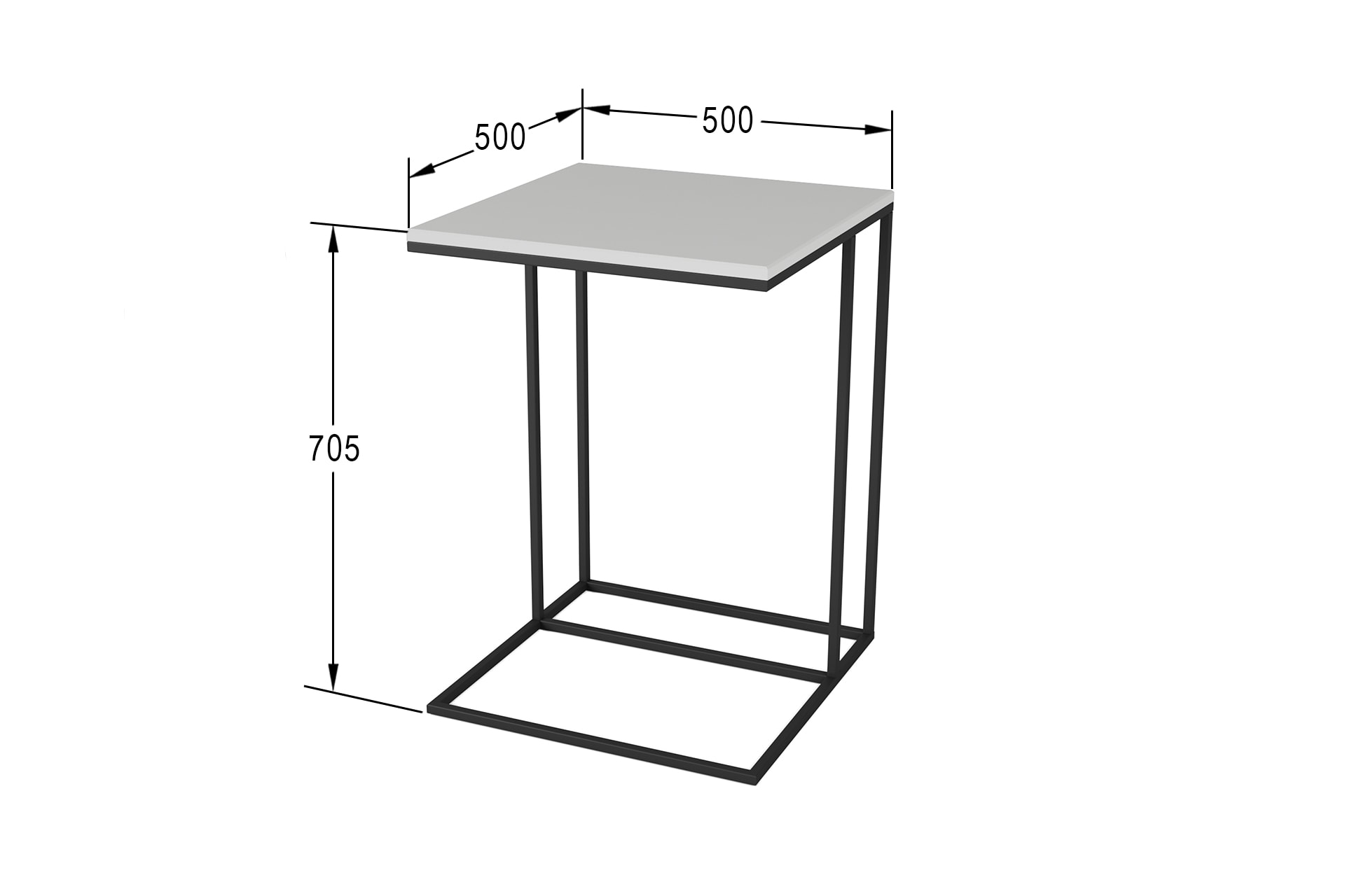 Стол придиванный КАЛИФОРНИЯ МЕБЕЛЬ Хайгрет белый - фото 2