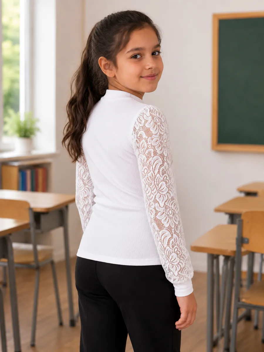 Лонгслив ELETE Е-Д24-Г1(white)-ЧЗ - фото 9