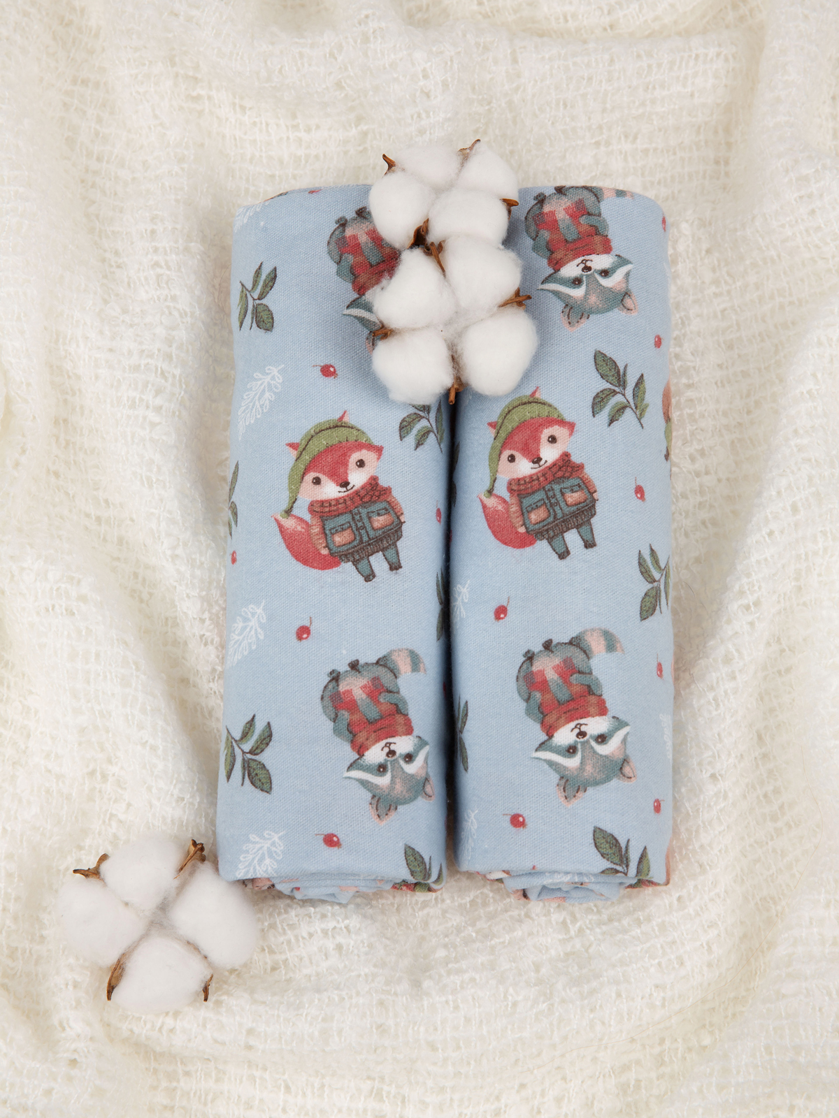 Пелёнка Чудо-Чадо Сыночку/Лес фланель 85х120 см 2 шт. - фото 14