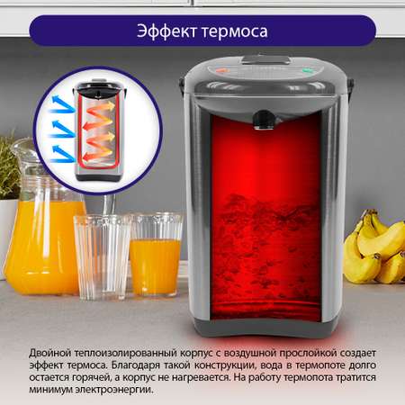 термопот LUMME LU-299 серый жемчуг