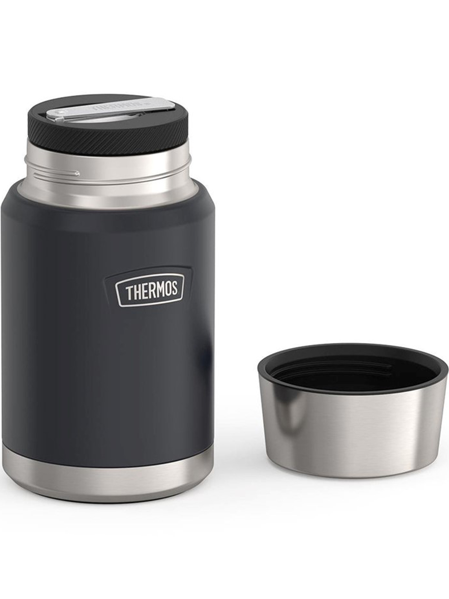 Термос для еды супа 710 мл с ложкой THERMOS ICON-301 гранитный – нержавеющая сталь герметичный тепло/холод 14/24 часа - фото 8