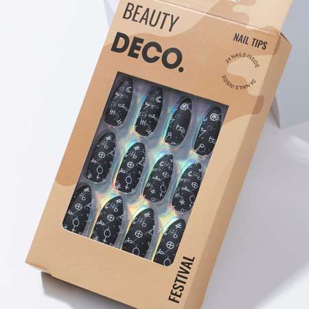 Набор накладных ногтей DECO. Festival numerology (24 шт + клеевые стикеры 24 шт)