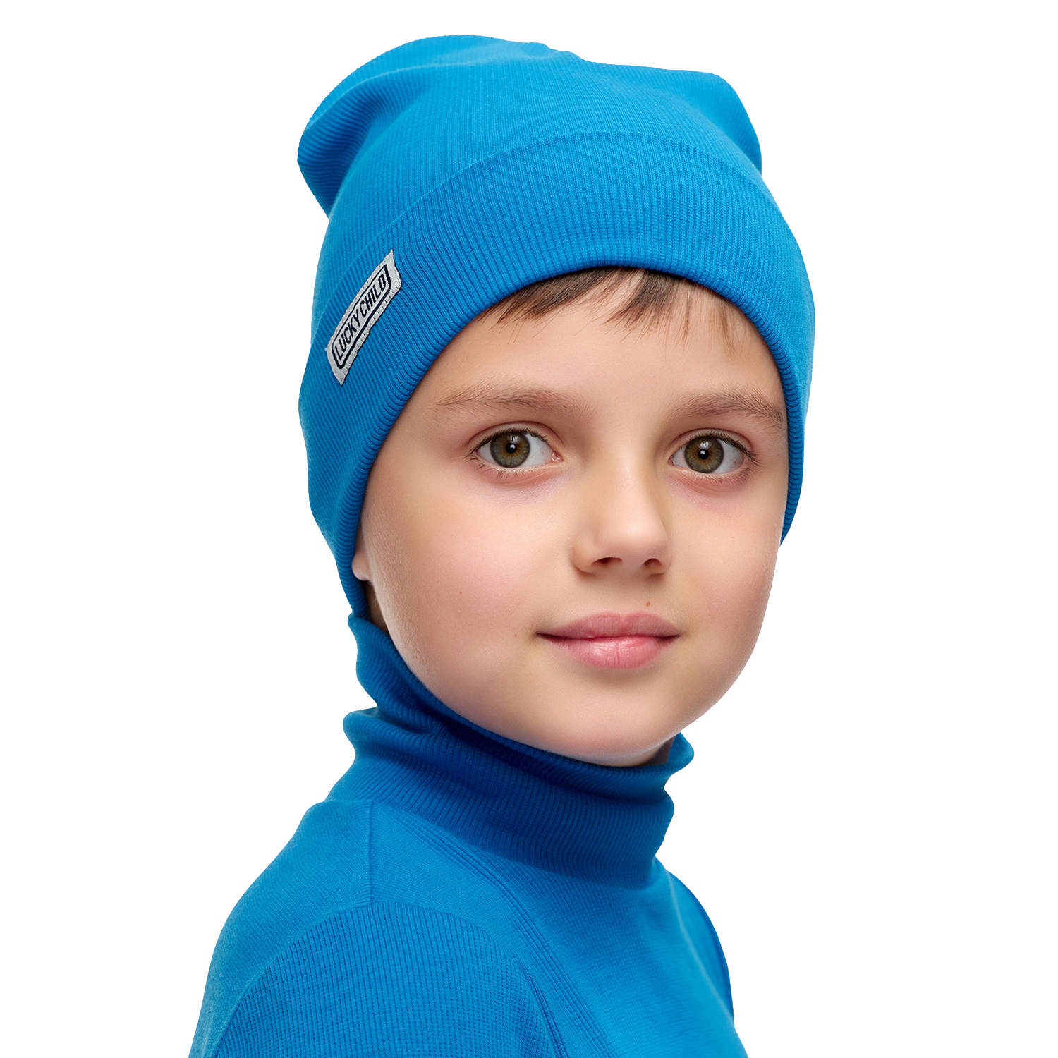 Шапка Lucky Child 77-9/васильковый/2-12 - фото 6