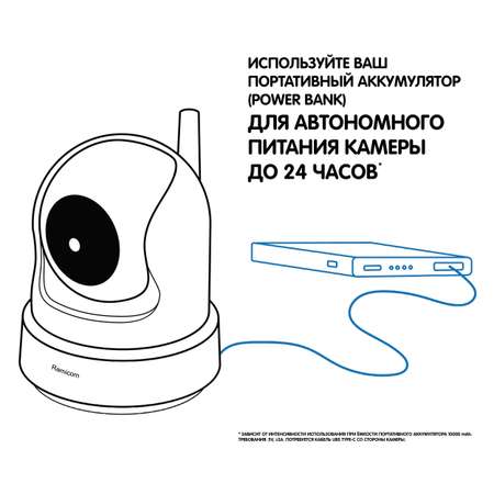 Видеоняня Ramicom VRC250X2 в комплекте 2 камеры