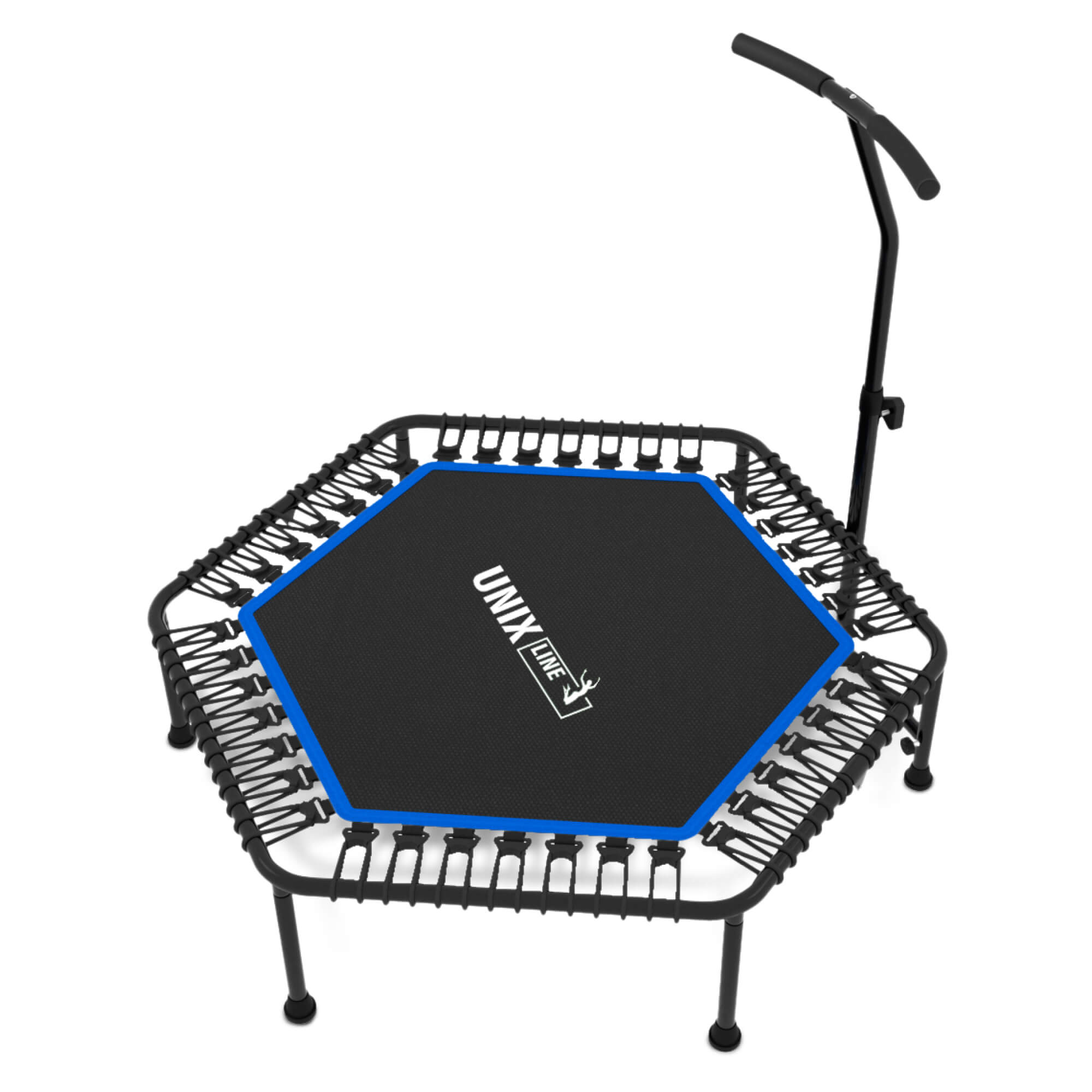 Батут Fitness Blue UNIX line спортивный с ручкой диаметр 125 см до 130 кг - фото 18
