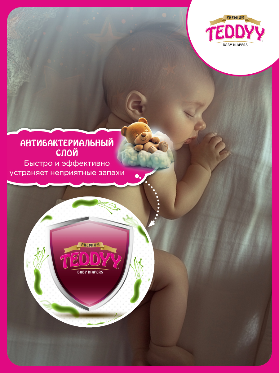 Подгузники Teddy Baby Premium S 48 шт. - фото 5