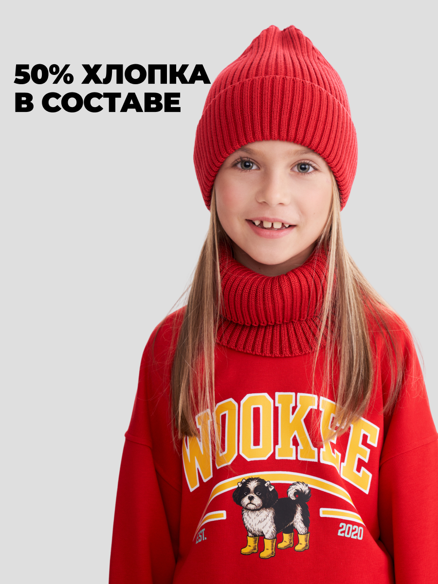 Комплект wookee Шапка_СнудКрасный - фото 4