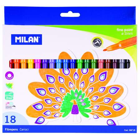 Фломастеры MILAN 18 цв.
