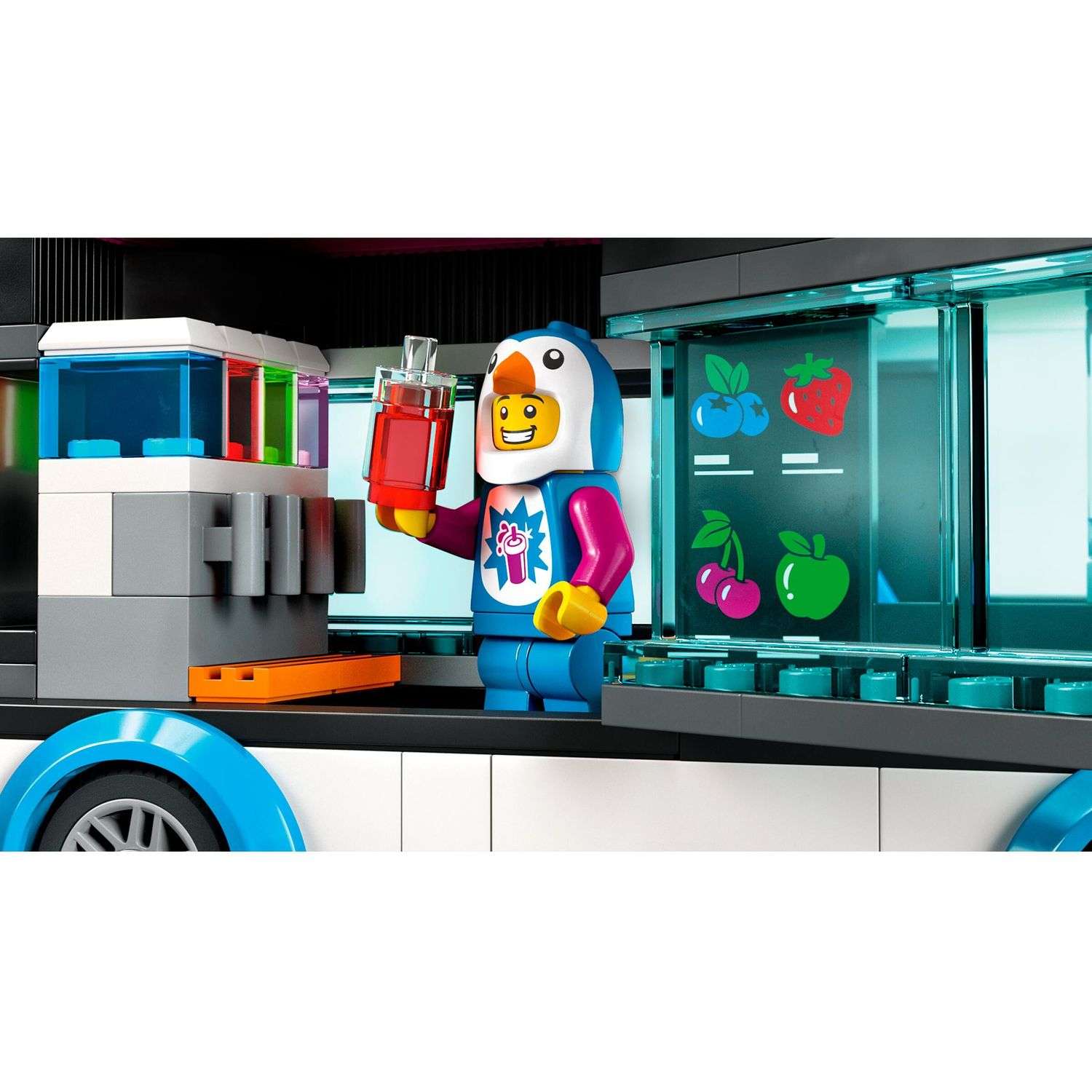 Конструктор LEGO City Фургон для шейков Пингвин блочный - фото 7