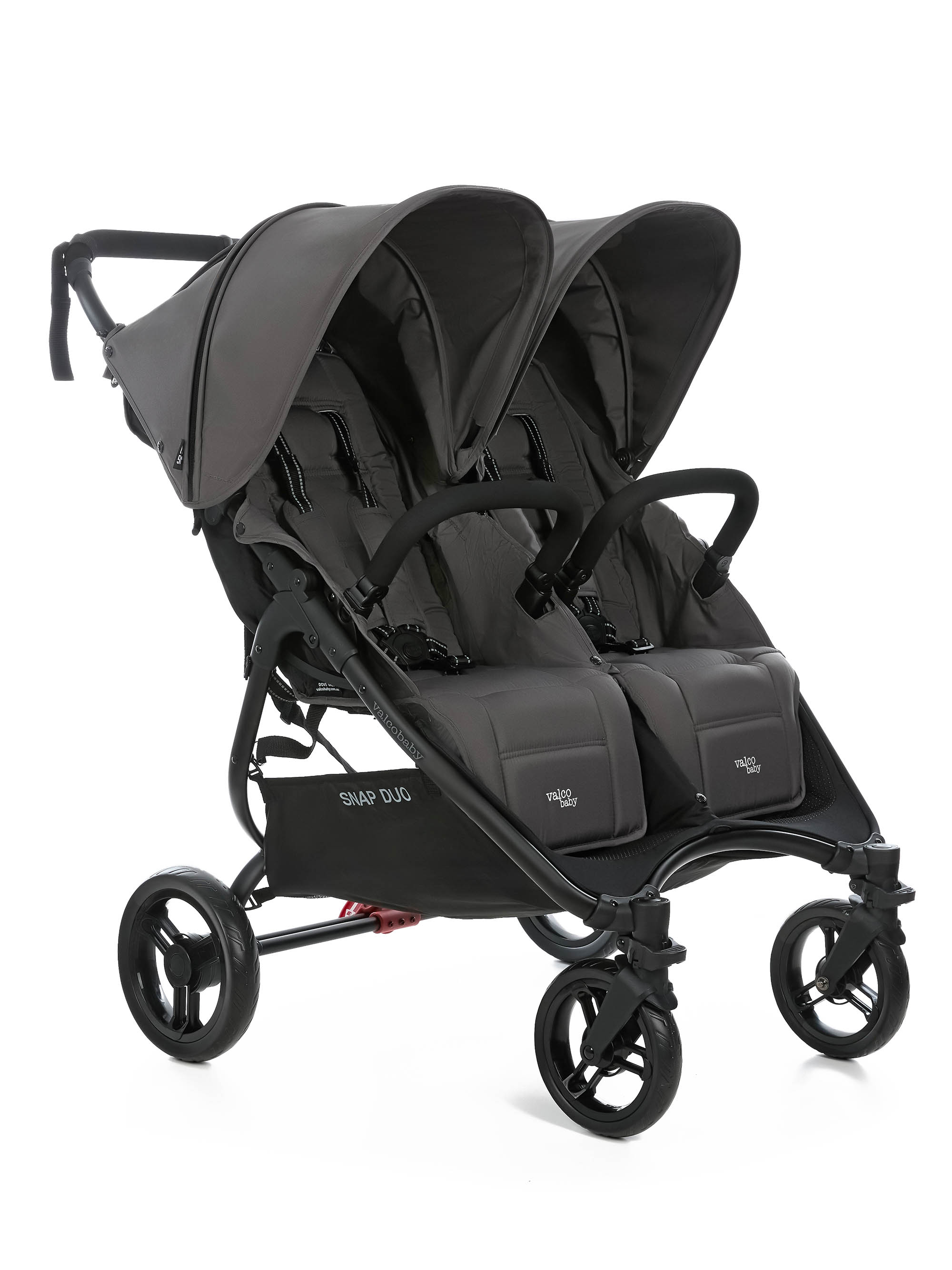 Коляска прогулочная для двойни Valco baby Snap Duo Flatt Matt серый - фото 19