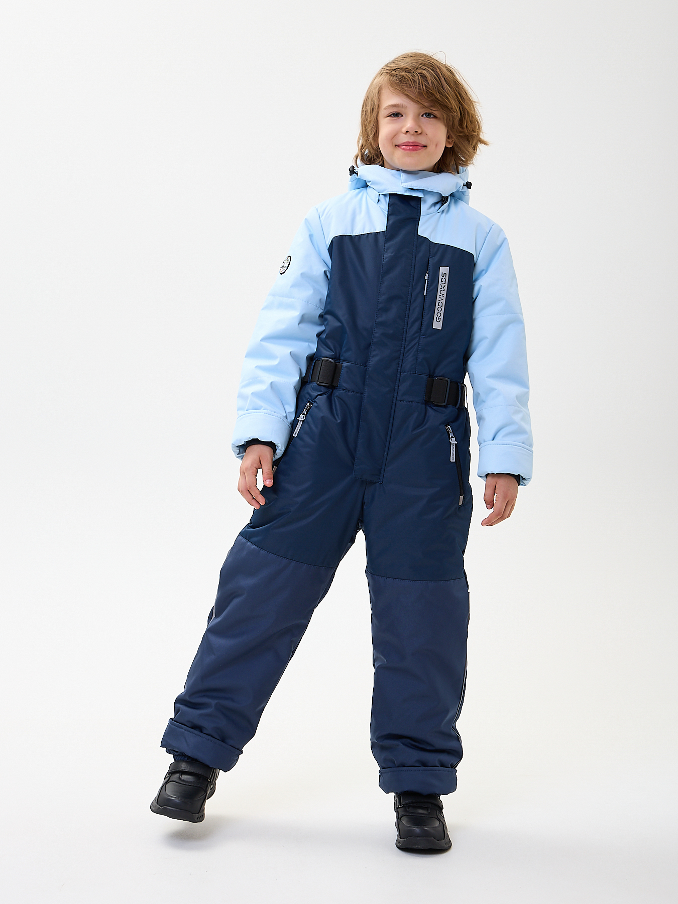 Комбинезон GooDvinKids КМ12019-21/темно-синий_голубой - фото 1