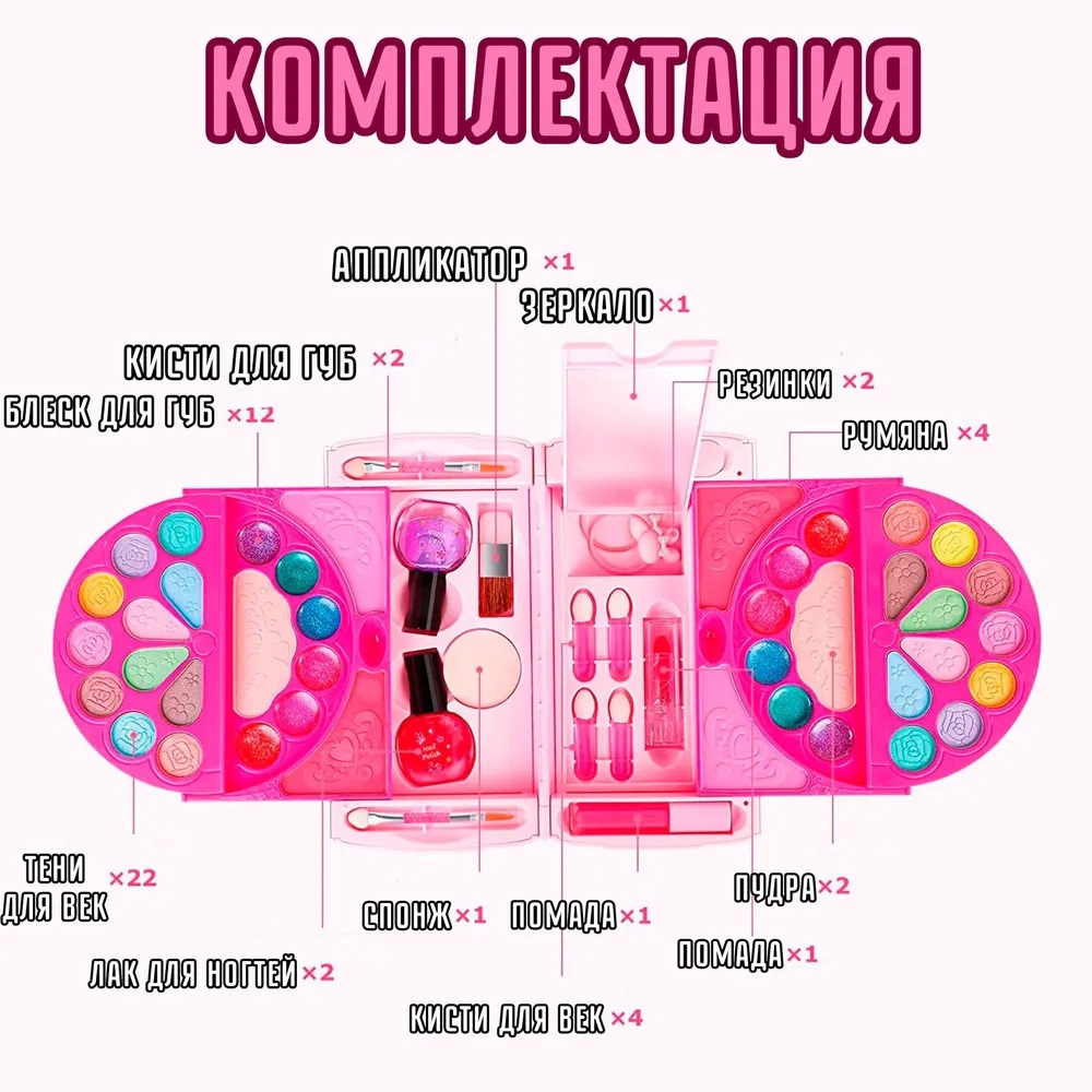Набор косметики в раскладном чемоданчике - фото 8