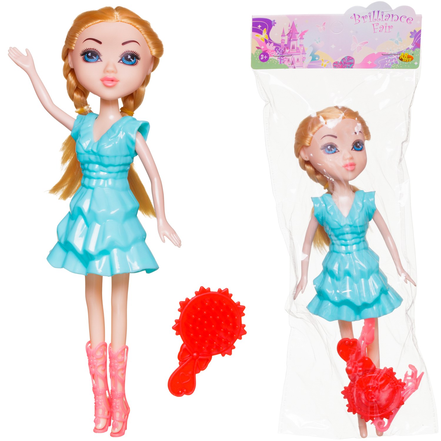 Кукла модельная Abtoys Brilliance Fair высота 18 см PT-01834/бирюзовое - фото 2