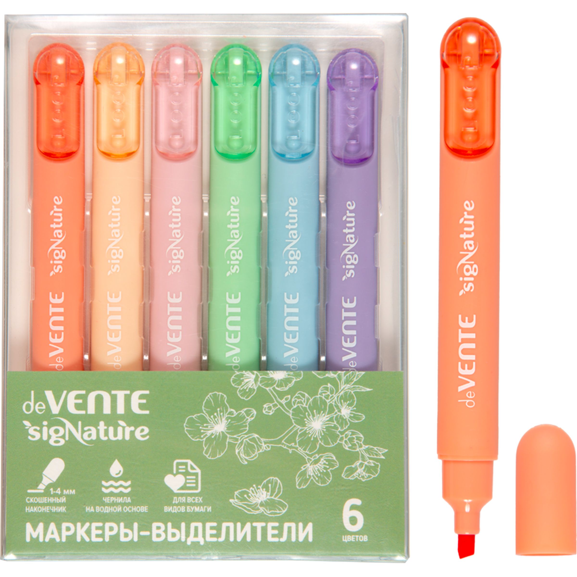 Текстовыделители deVENTE 6 шт. - фото 1
