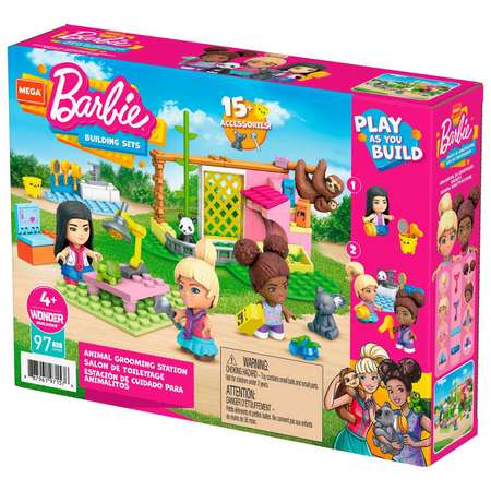 Конструктор Mega Construx Barbie Салон для животных блочный