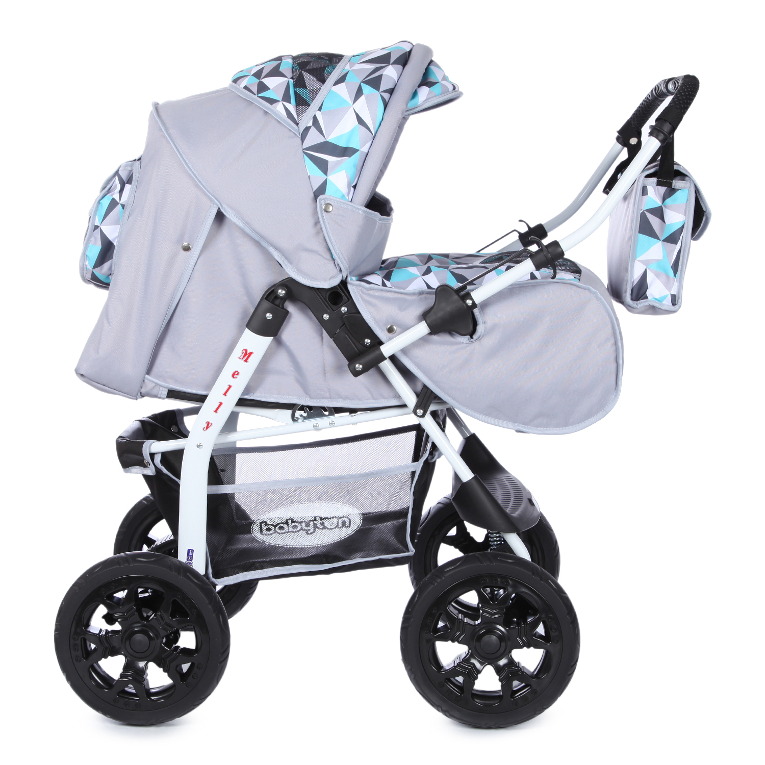 Коляска трансформер Babyton Melly Grey-Green серый - фото 3