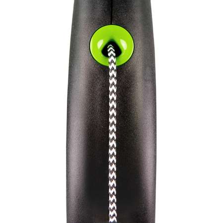 Рулетка для собак Flexi Black Design XS трос 3м до 8кг Черный-Зеленый