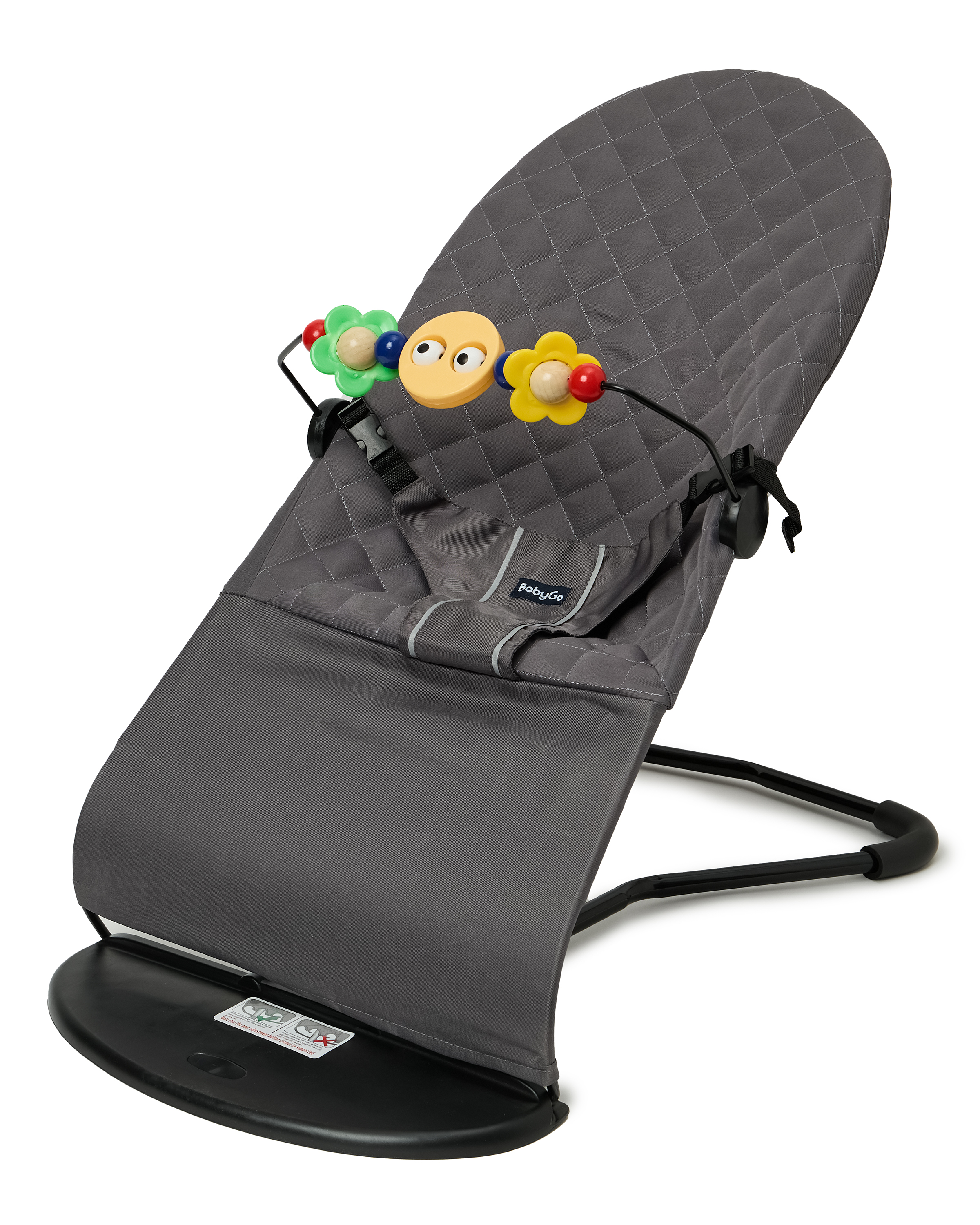Шезлонг BabyGo Balance New серый - фото 2
