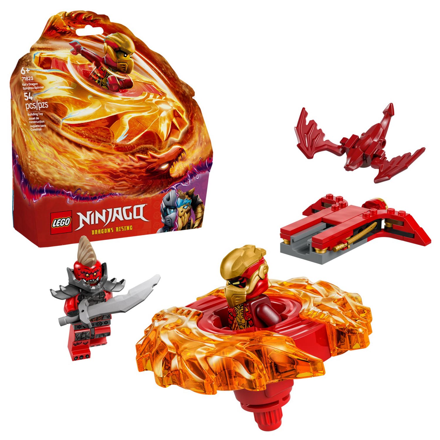 Конструктор LEGO NINJAGO Спиннер Кружитцу Дракона Кая 54 дет. - фото 1