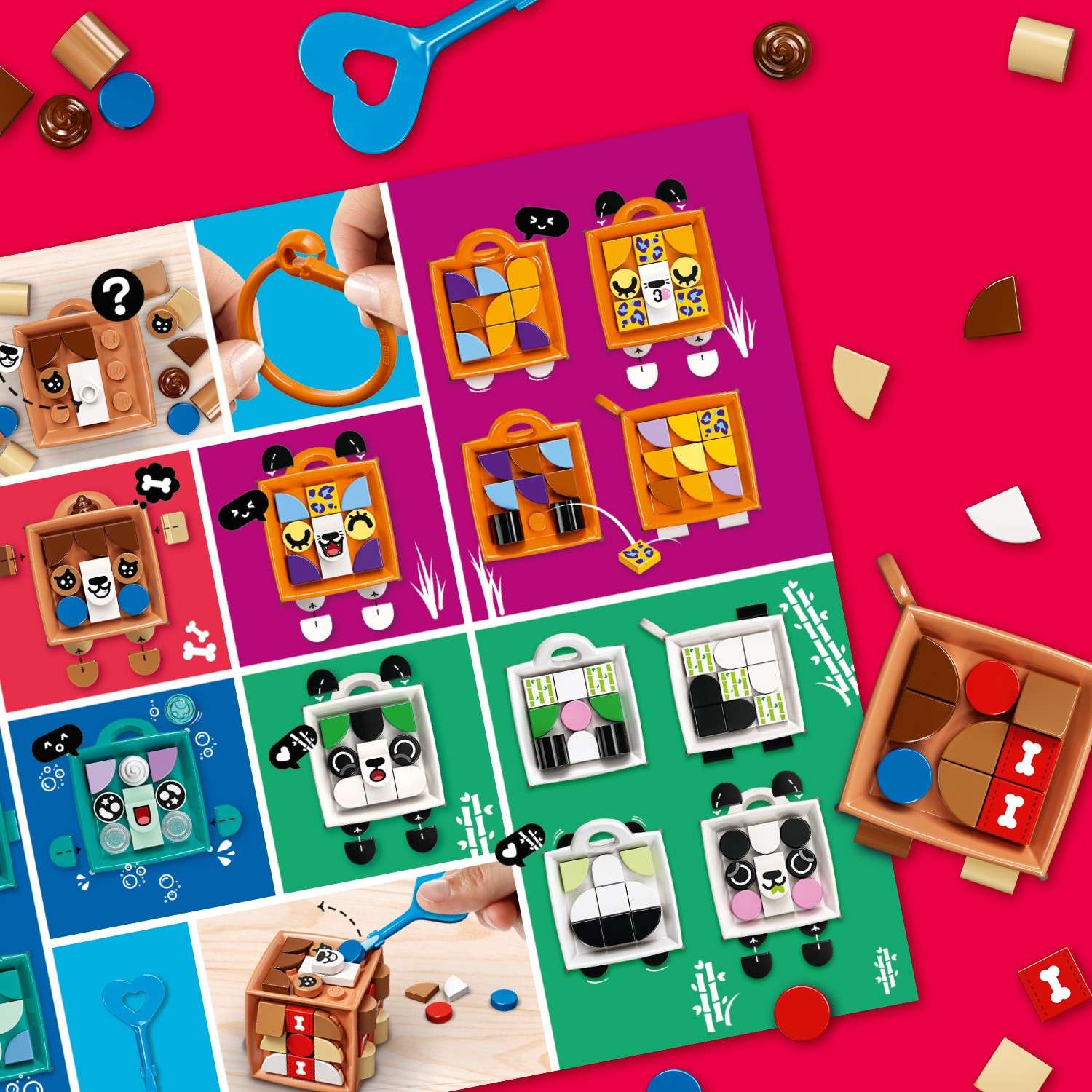 Конструктор LEGO DOTS Брелок Щенок - фото 7
